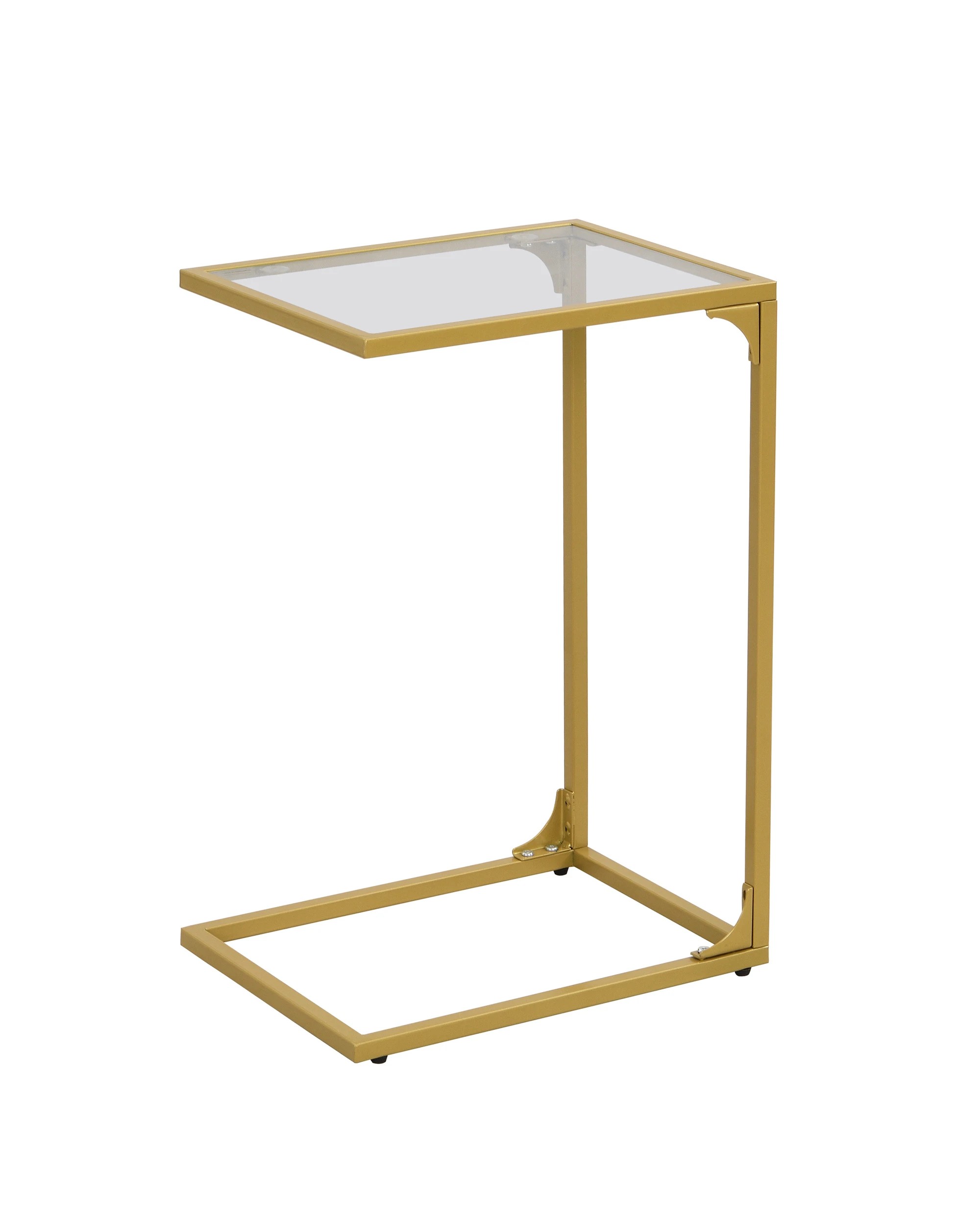 5 IHOMDEC Tempered Glass Side Table Set of 2 - Gold, 5 of 10