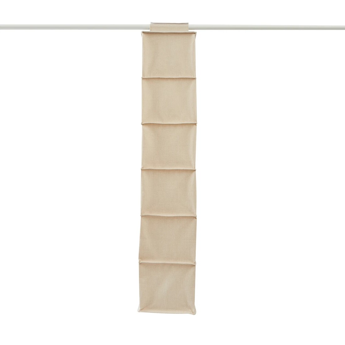 6 6 Shelf Linen Look Hanging Organiser, 6 of 10