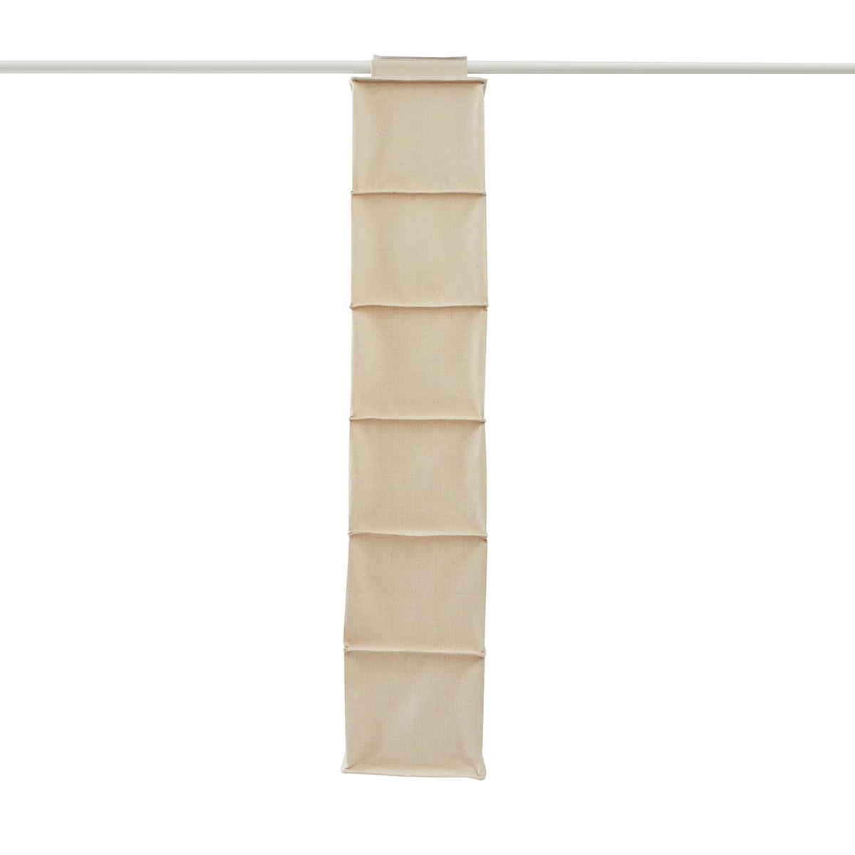 6 6 Shelf Linen Look Hanging Organiser, 6 of 10