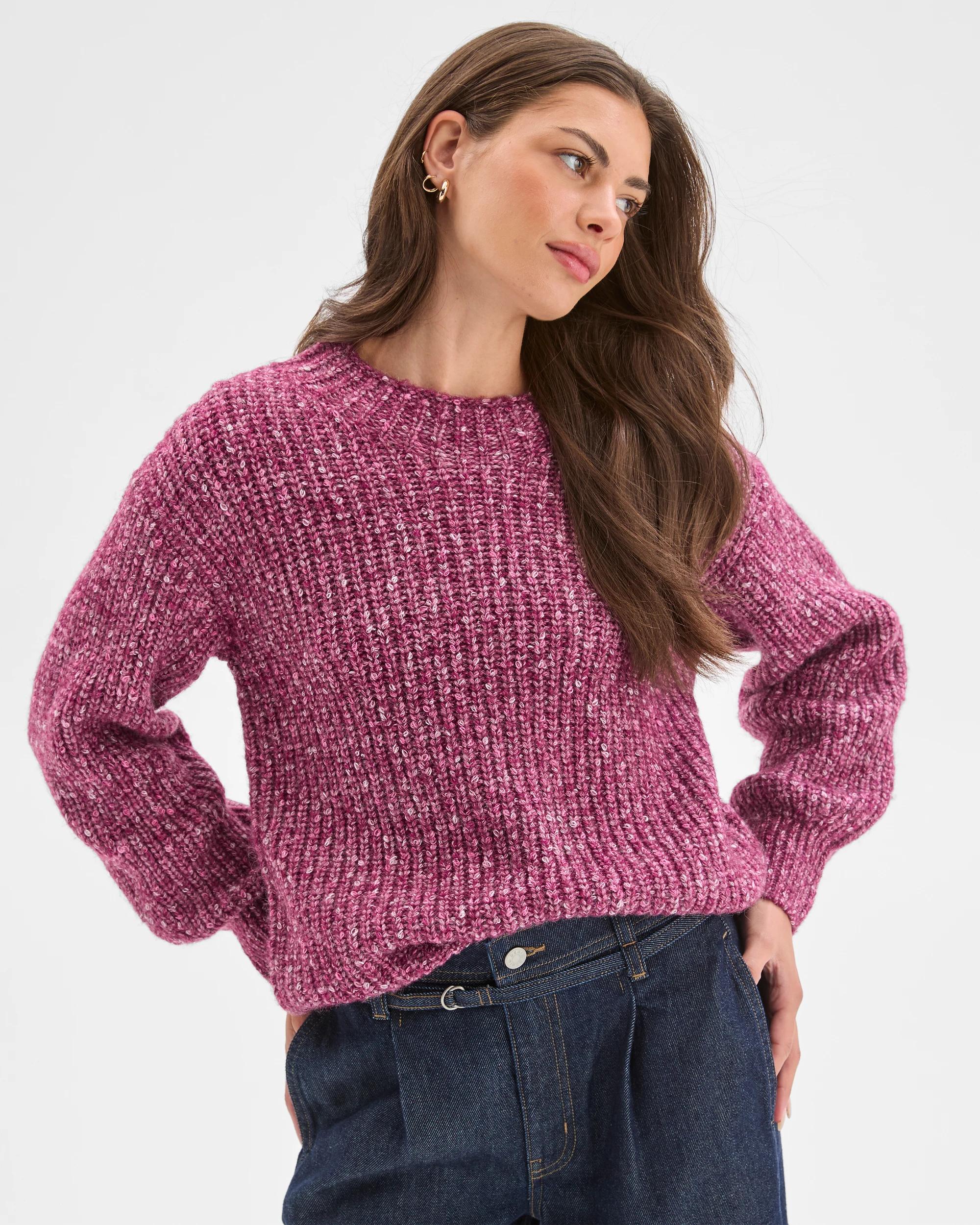 3 Target Petites Twist Yarn High Neck Jumper PLUM TWIST, 3 of 7