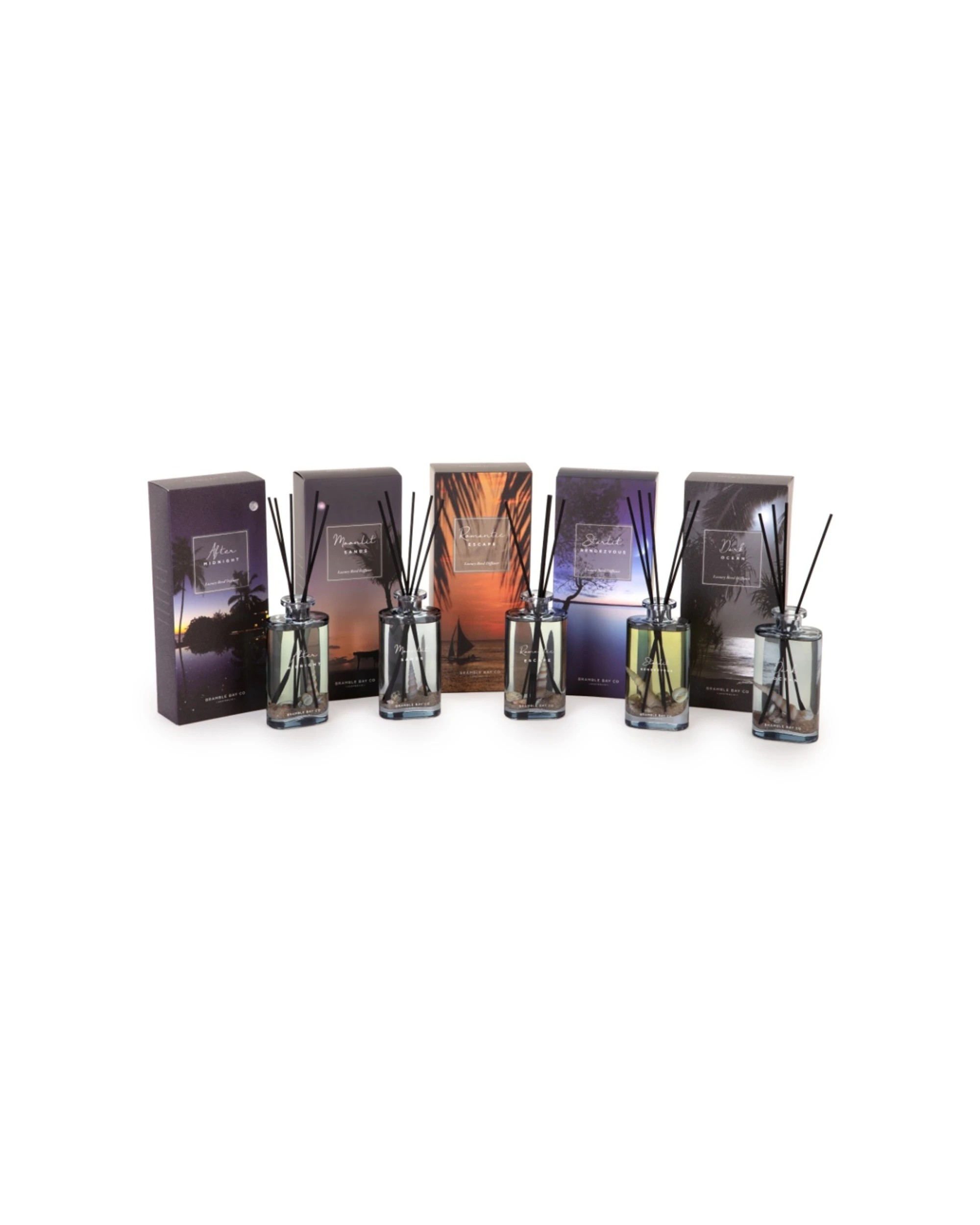 3 Bramble Bay Ocean After Dark Romantic Escape Glass Reed Diffuser Home Fragrance 150ml - Natural, 3 of 3