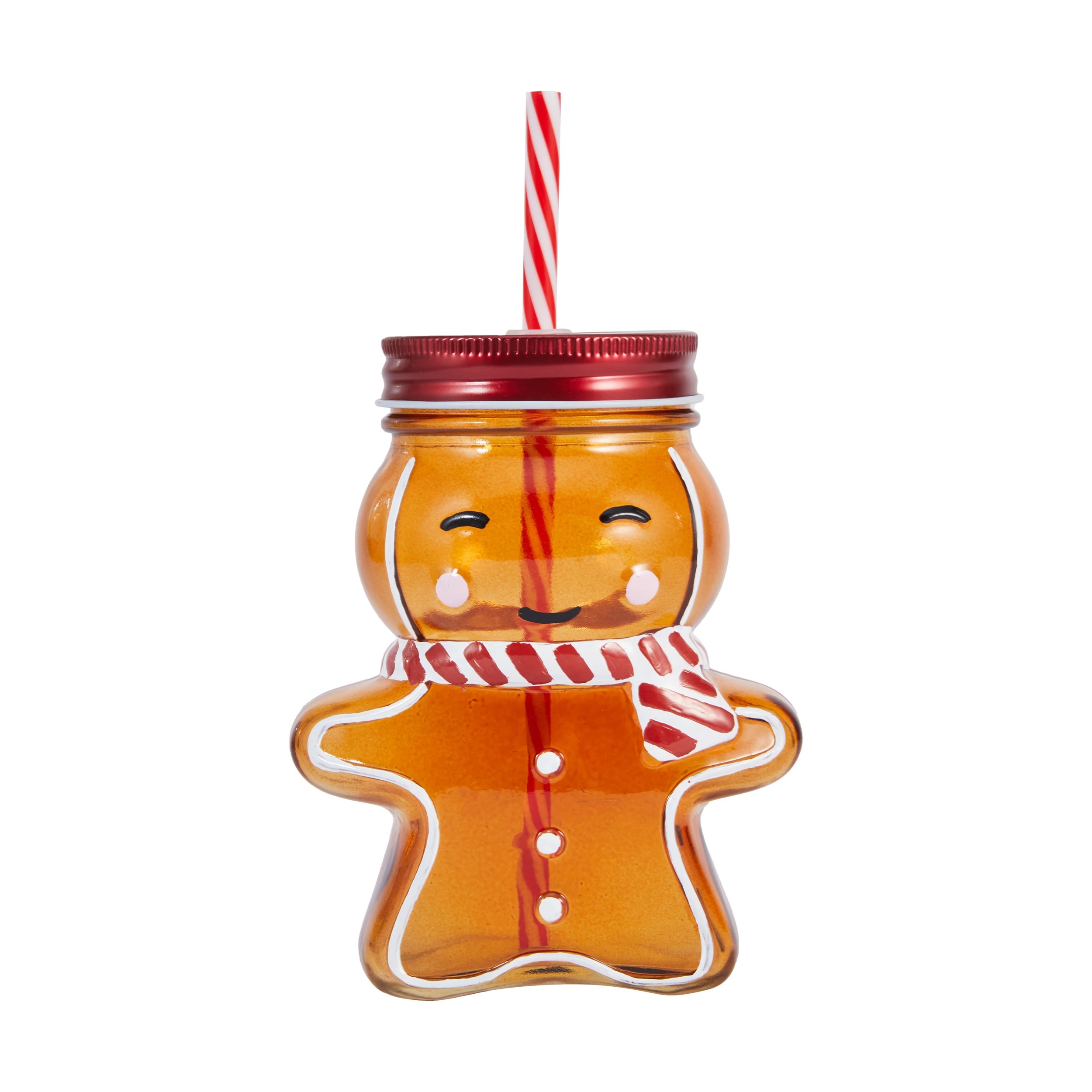 1 Gingerbread Drink Jar & Straw, 1 of 7