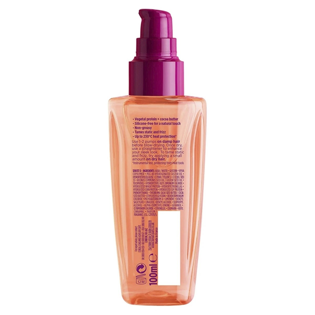 3 L'oreal Paris Elvive Dream Lengths Frizz Killer Serum 100ml - Vegetal Keratin and Cocoa Butter, 3 of 6