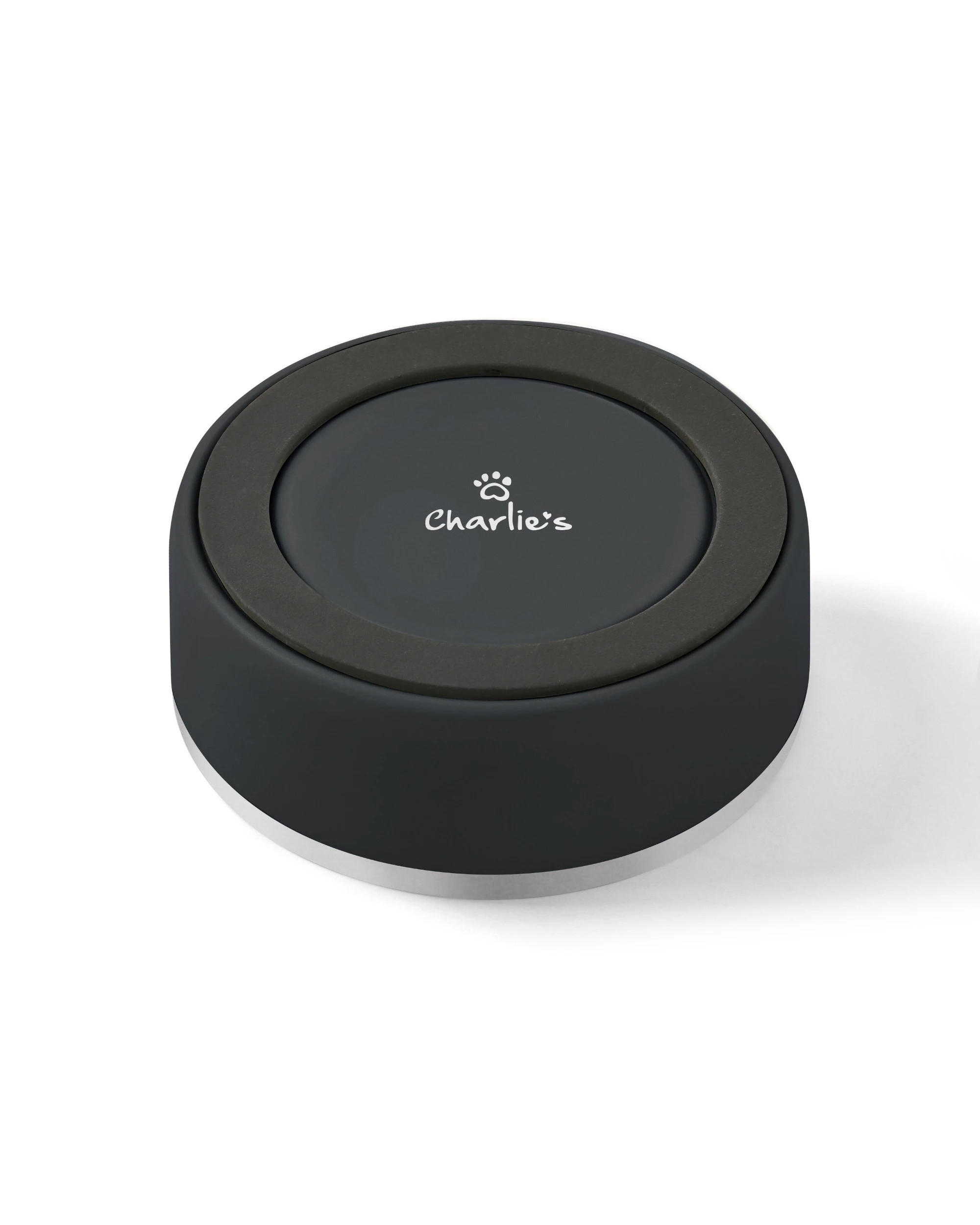 3 Charlie's Duro Double Wall Insulated Stainless Steel Dog Bowl with Removable Slow Feeder Attachment Large 1.89L - Black, 3 of 7