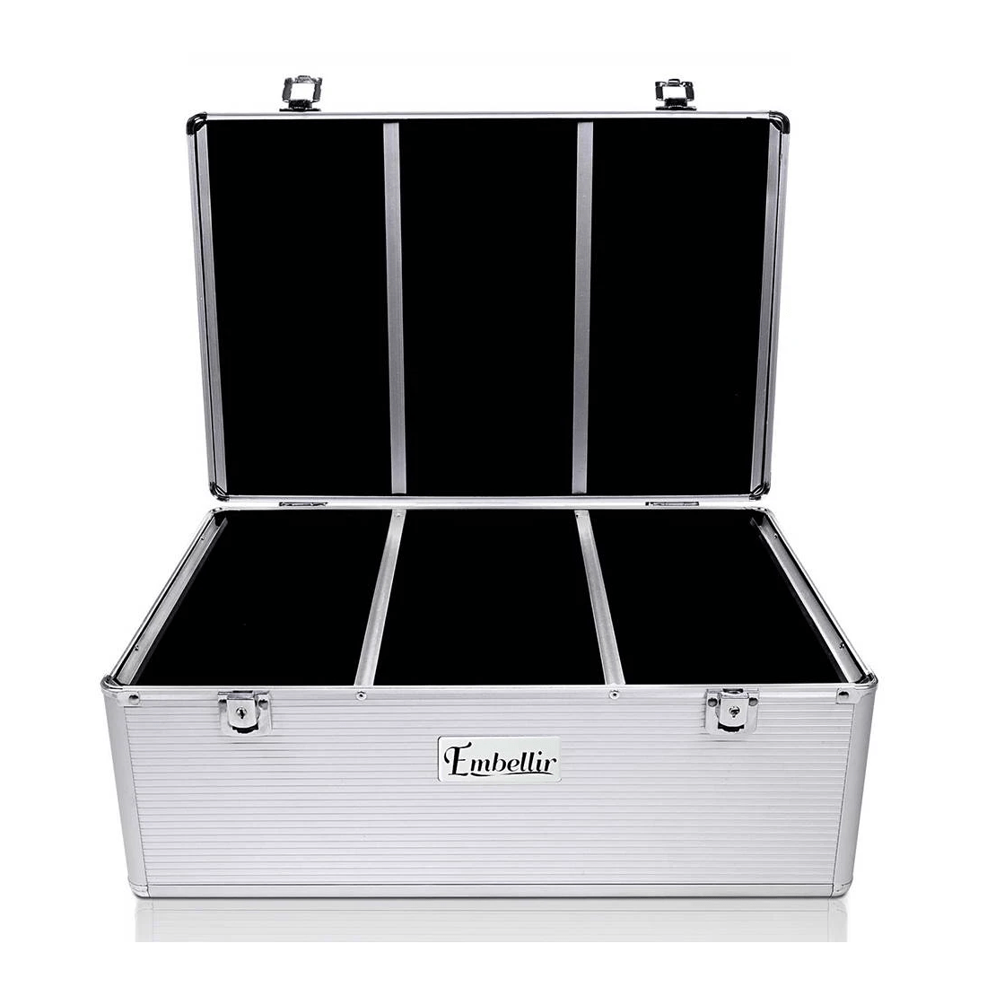 2 Embellir CD Case DVD Cases Wallet Storage Box Holder 500 Discs Aluminium Folders - Silver, 2 of 2