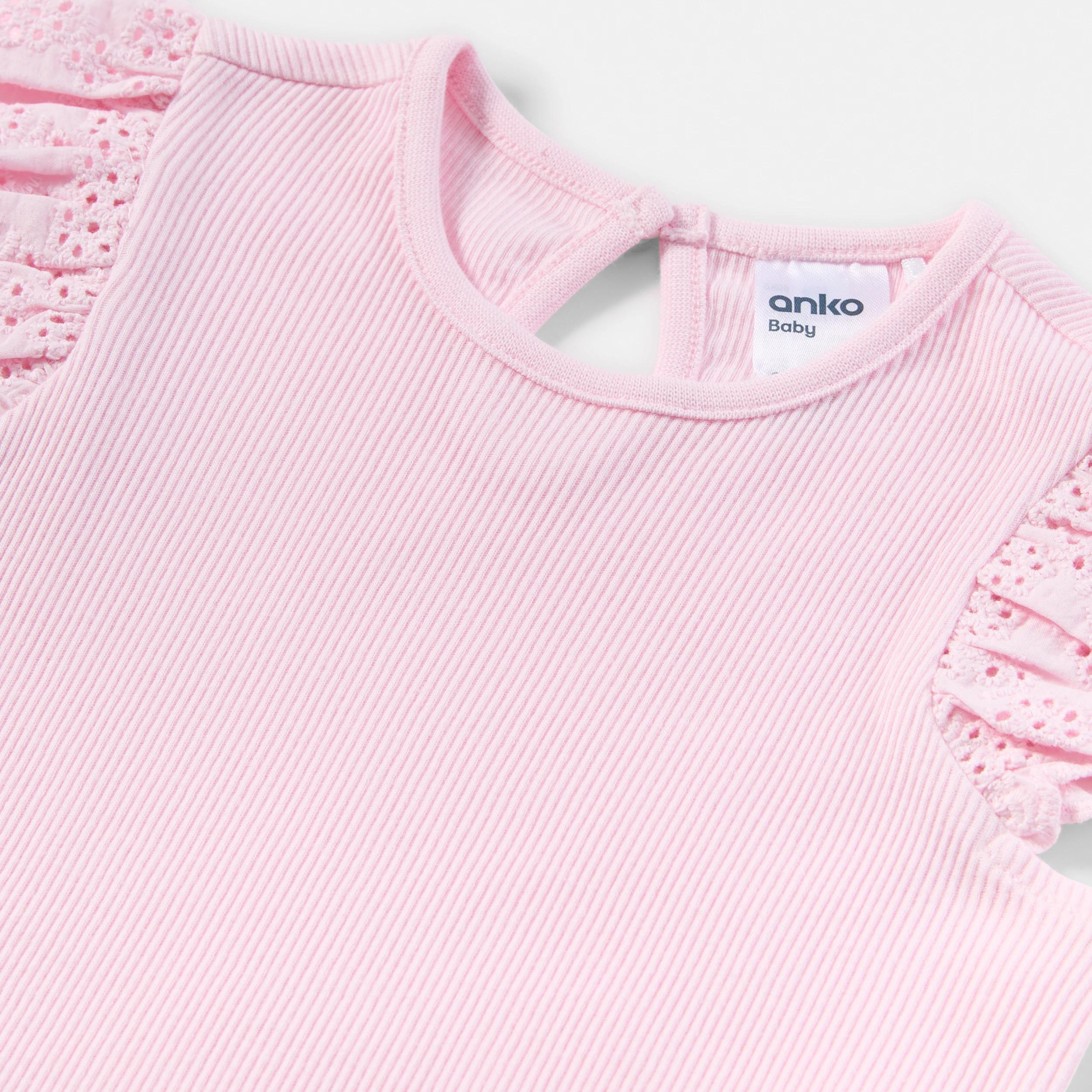 5 2 Pack Sleeveless Broderie Bodysuits PINK MULTI, 5 of 6