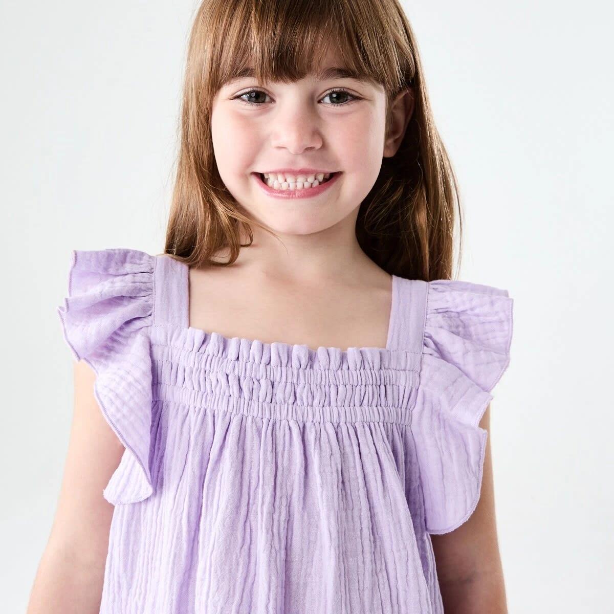 3 Woven Frill Top PASTEL LILAC, 3 of 6