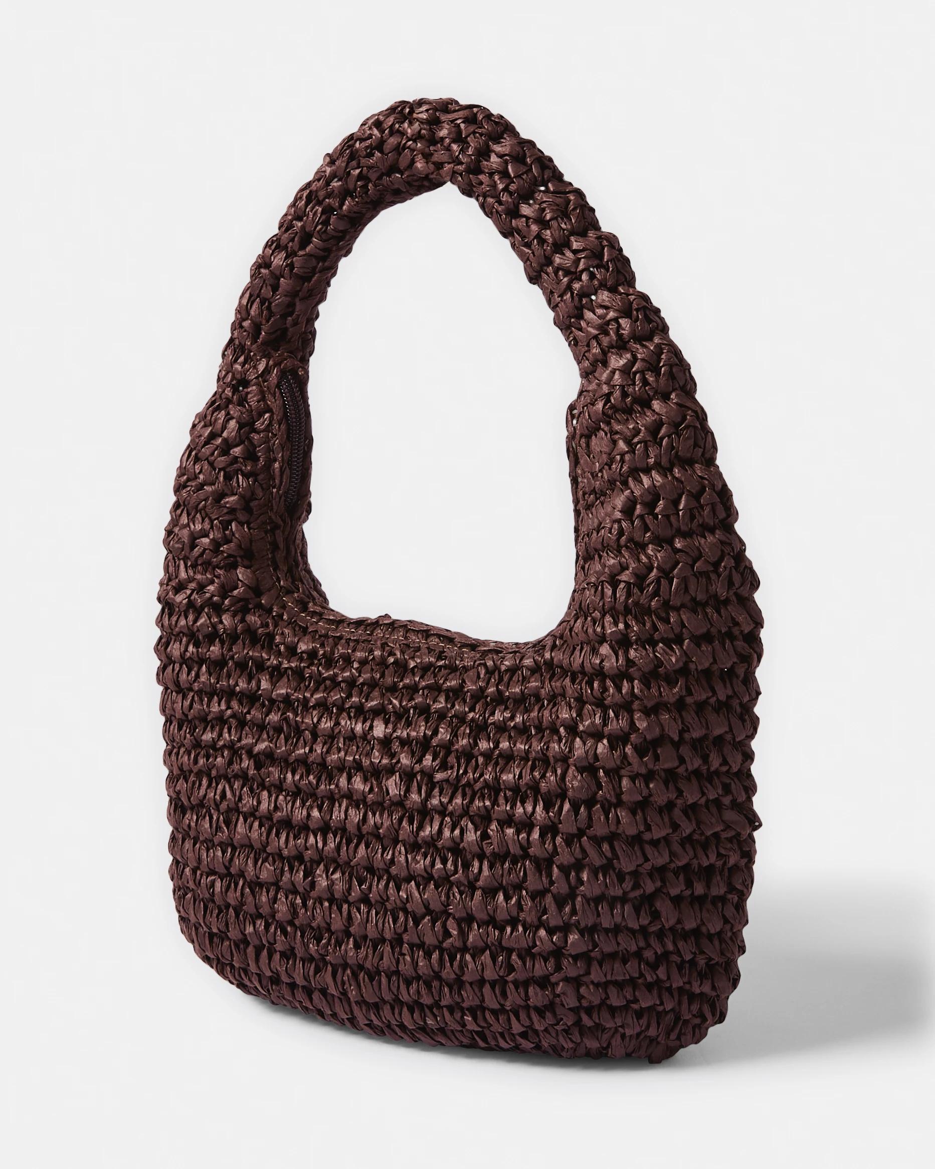 2 Round Straw Clutch Brown, 2 of 4