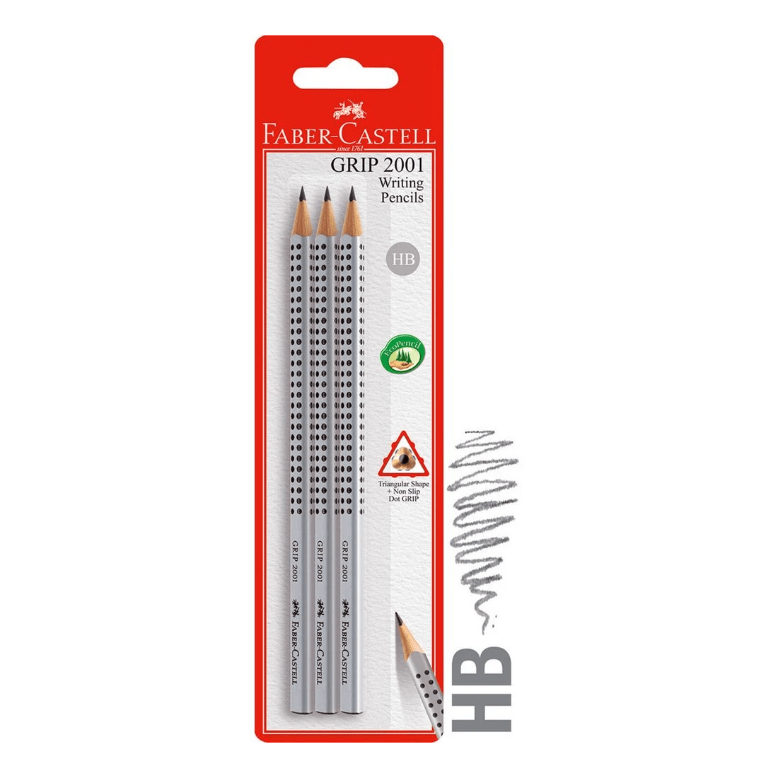 5 Faber-Castell Triangular Grip Graphite Pencils HB 3 Pack, 5 of 6