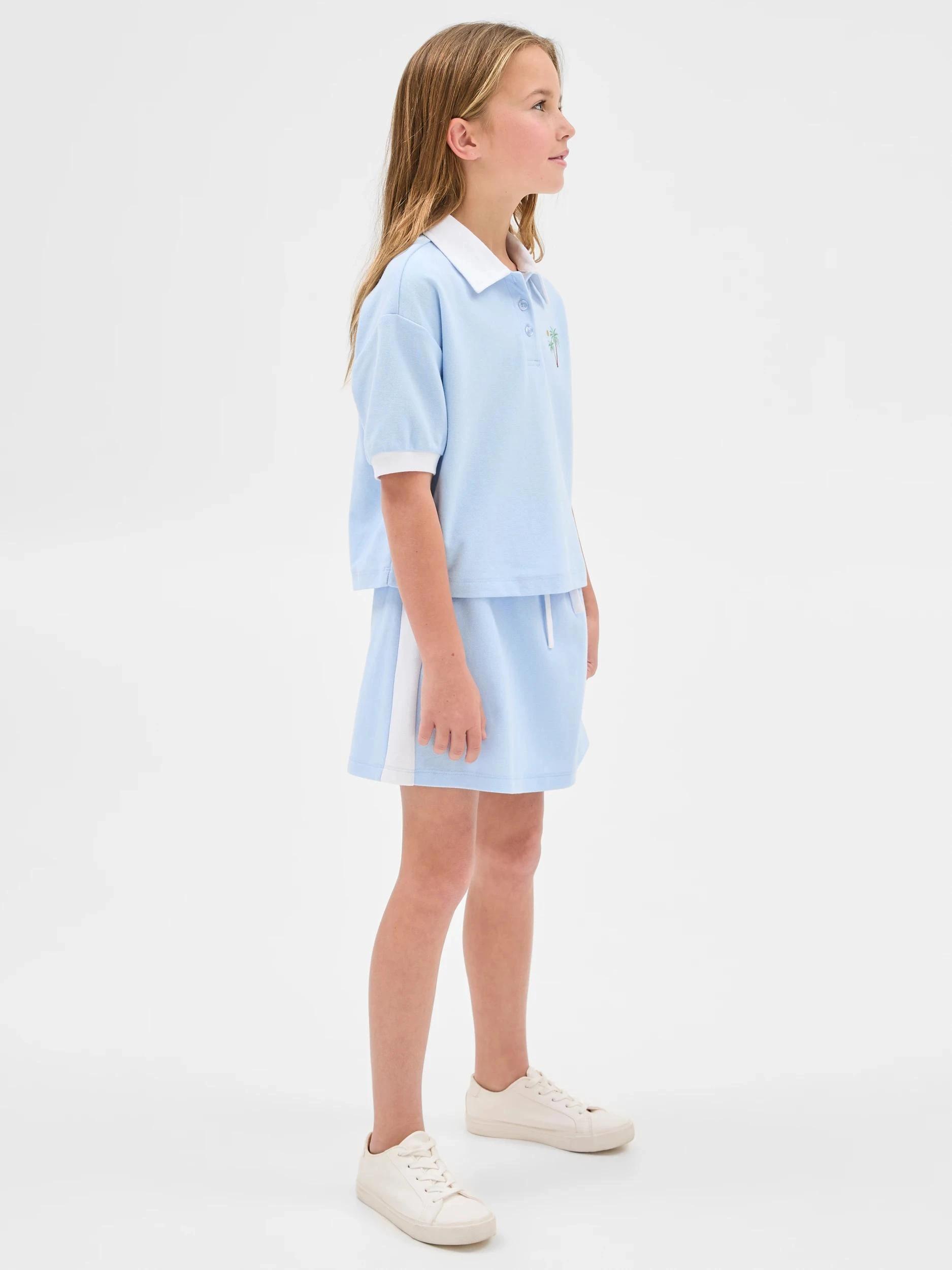 4 Target Australian Cotton Blend Pique Skort BLUE, 4 of 5