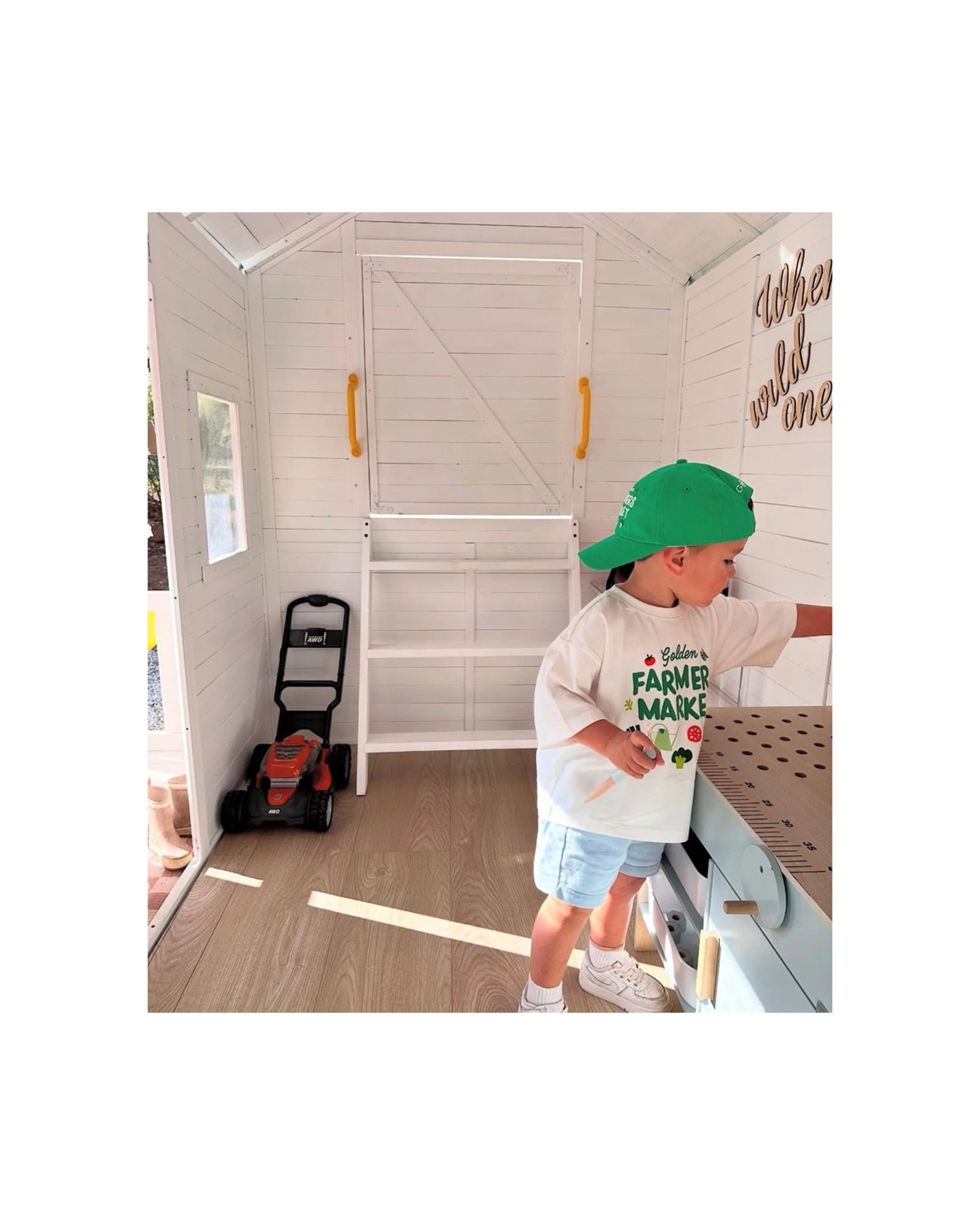 2 KIDZSHACK Delightful Shack Kids Wooden Cubby House Slide 3y+ - Yellow, 2 of 3