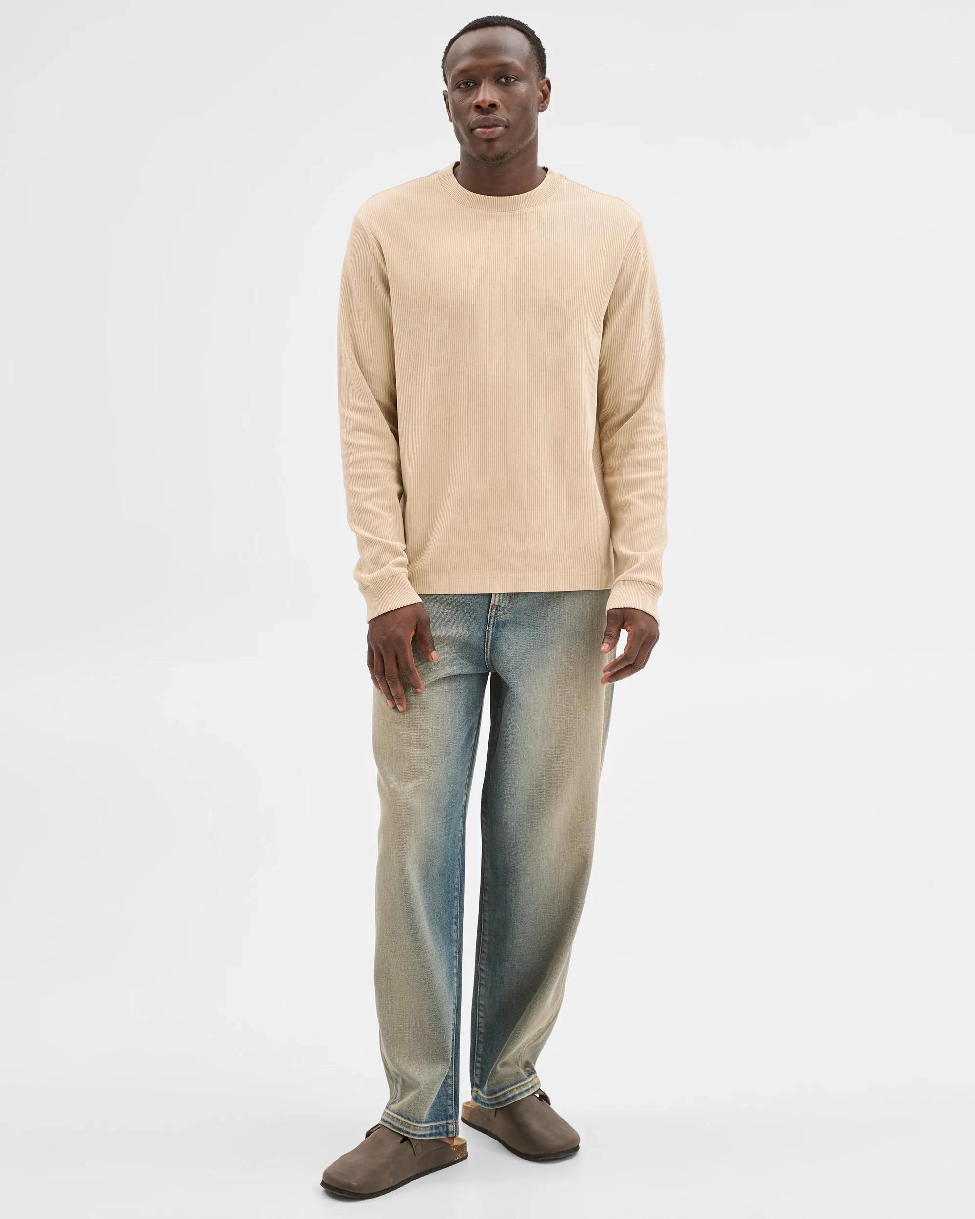 2 Commons Australian Cotton Relaxed Heavyweight Textured T-Shirt ACID SAND, 2 of 6