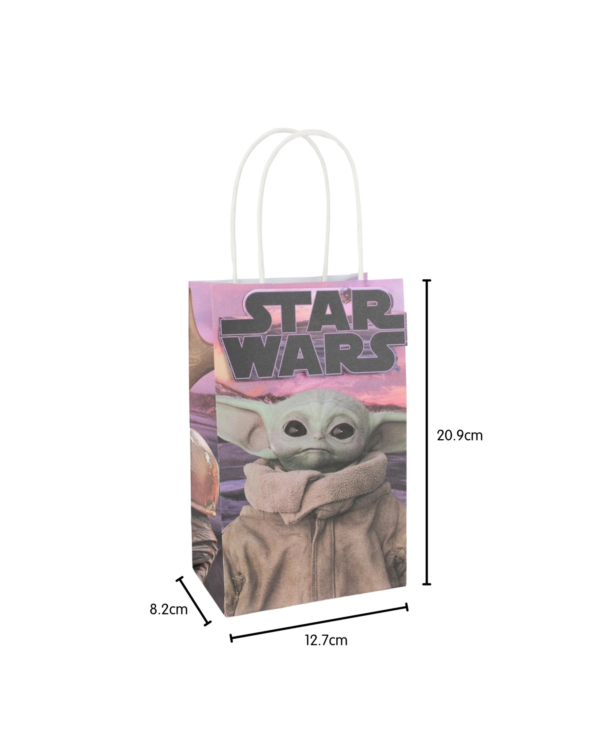 2 Amscan Star Wars The Mandalorian Baby Yoda Create Your Own Paper Gift Bags Pack of 8, 2 of 4
