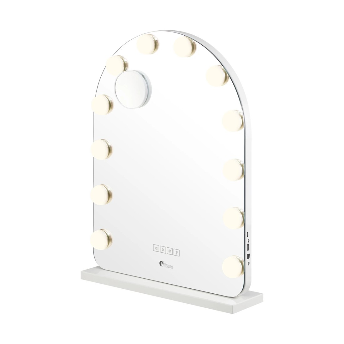 7 Oikiture Led Arched Makeup Mirror Bluetooth Hollywood 61x43cm Vanity Wall Mirrors
 - White, 7 of 7