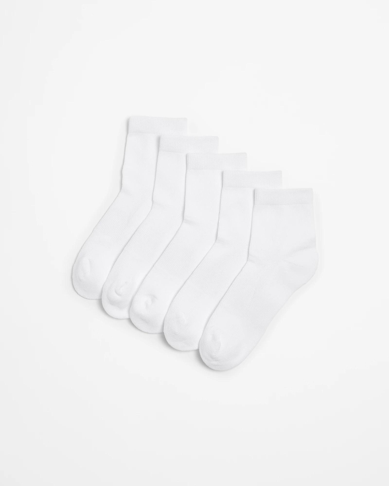 1 Target Woman Australian Cotton Blend Quarter Crew Socks WHITE, 1 of 3
