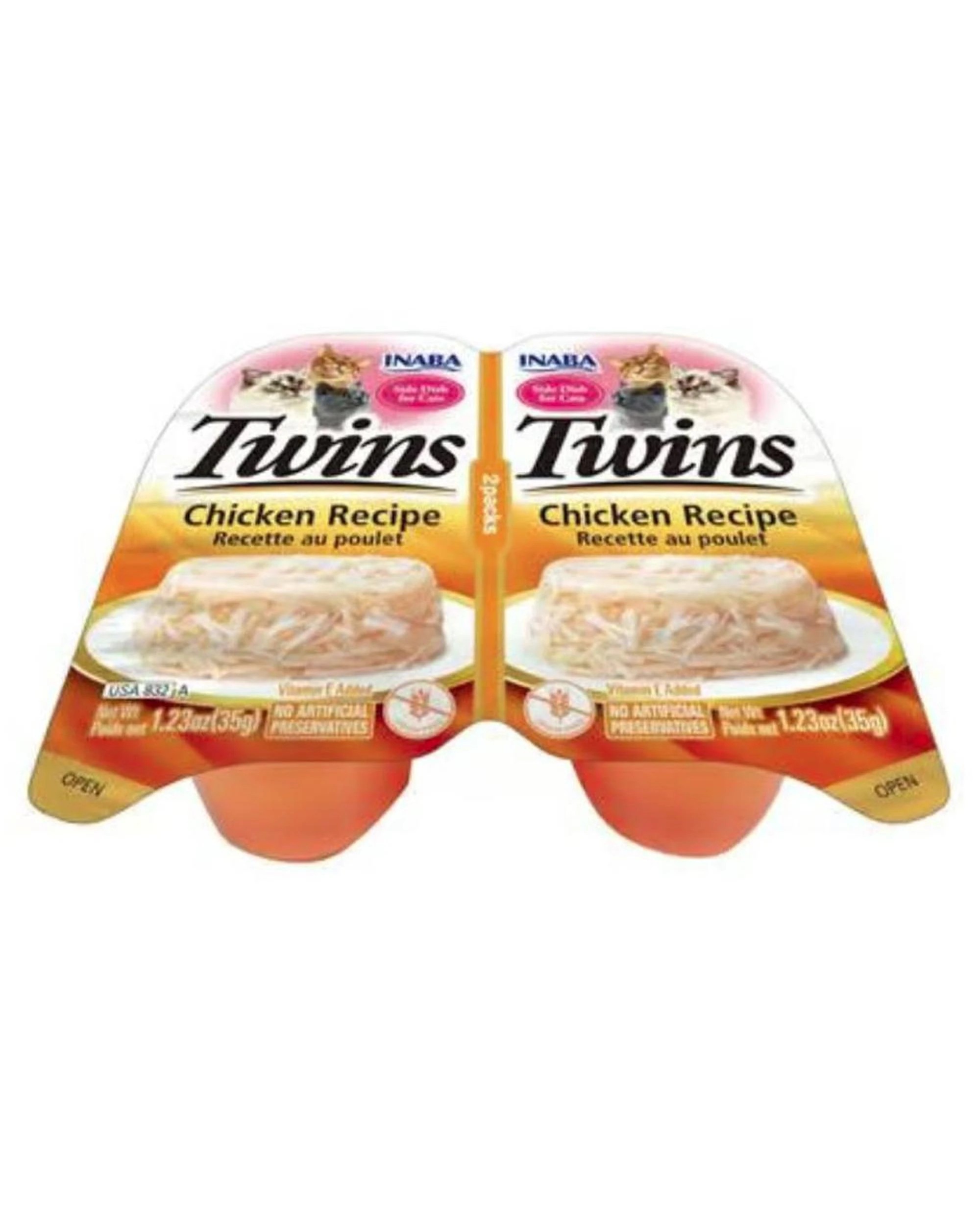 1 Inaba Twins Grain Free Pet Cat Food Treats Chicken Recipe 70g x 6, 1 of 2