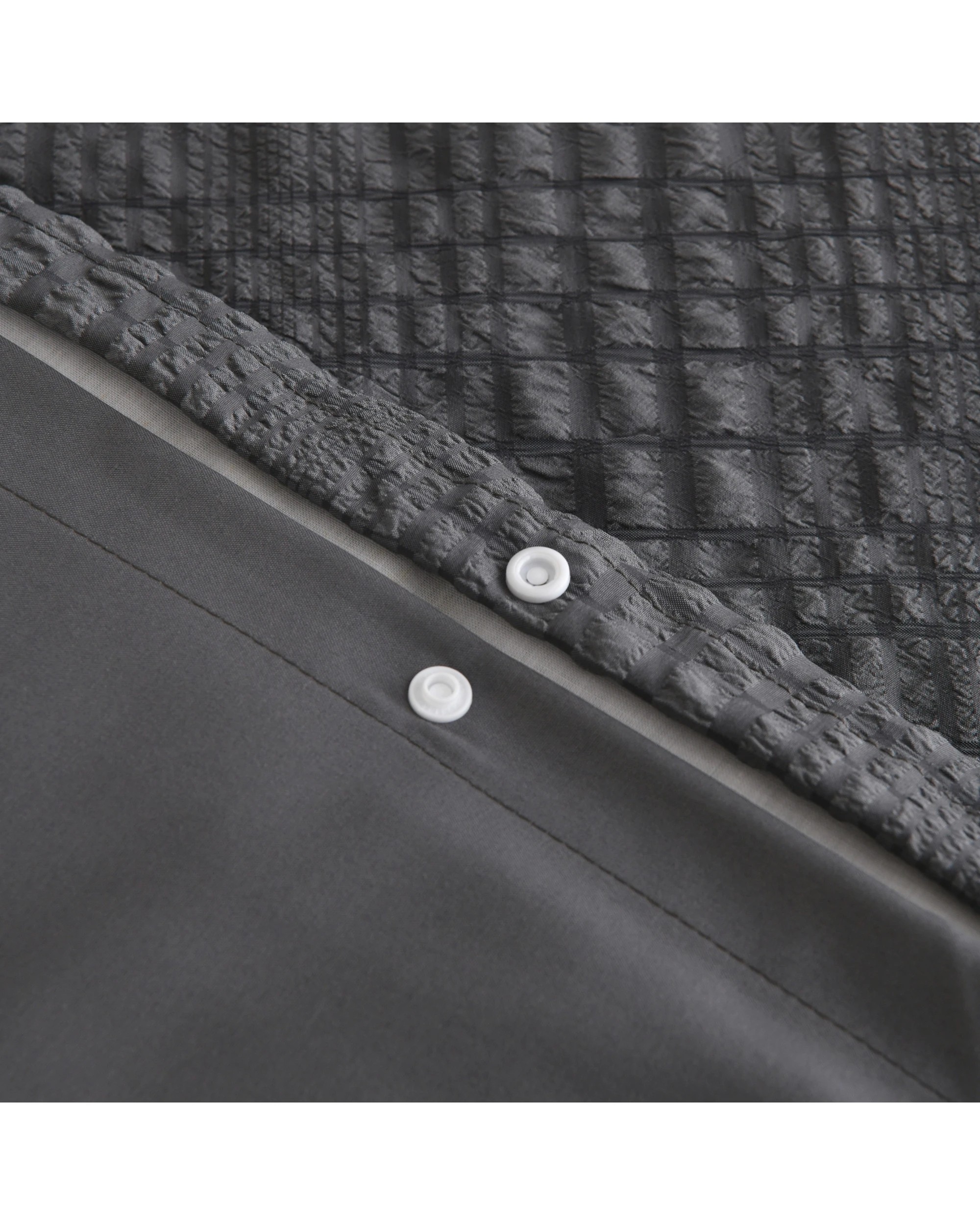 6 Dreamaker Ellis Seersucker Quilt Cover Set - Super King Bed - Charcoal, 6 of 7