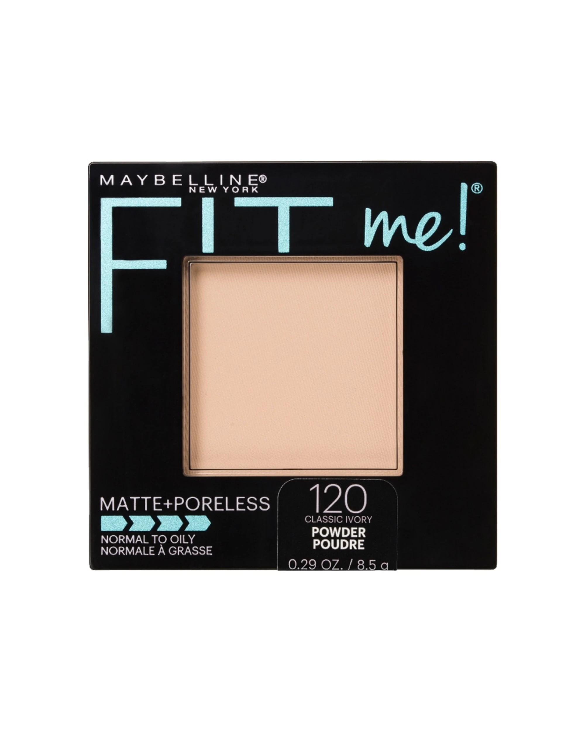 1 Maybelline Fit Me Matte & Poreless Pressed Powder - 120 Classic Ivory, 1 of 1