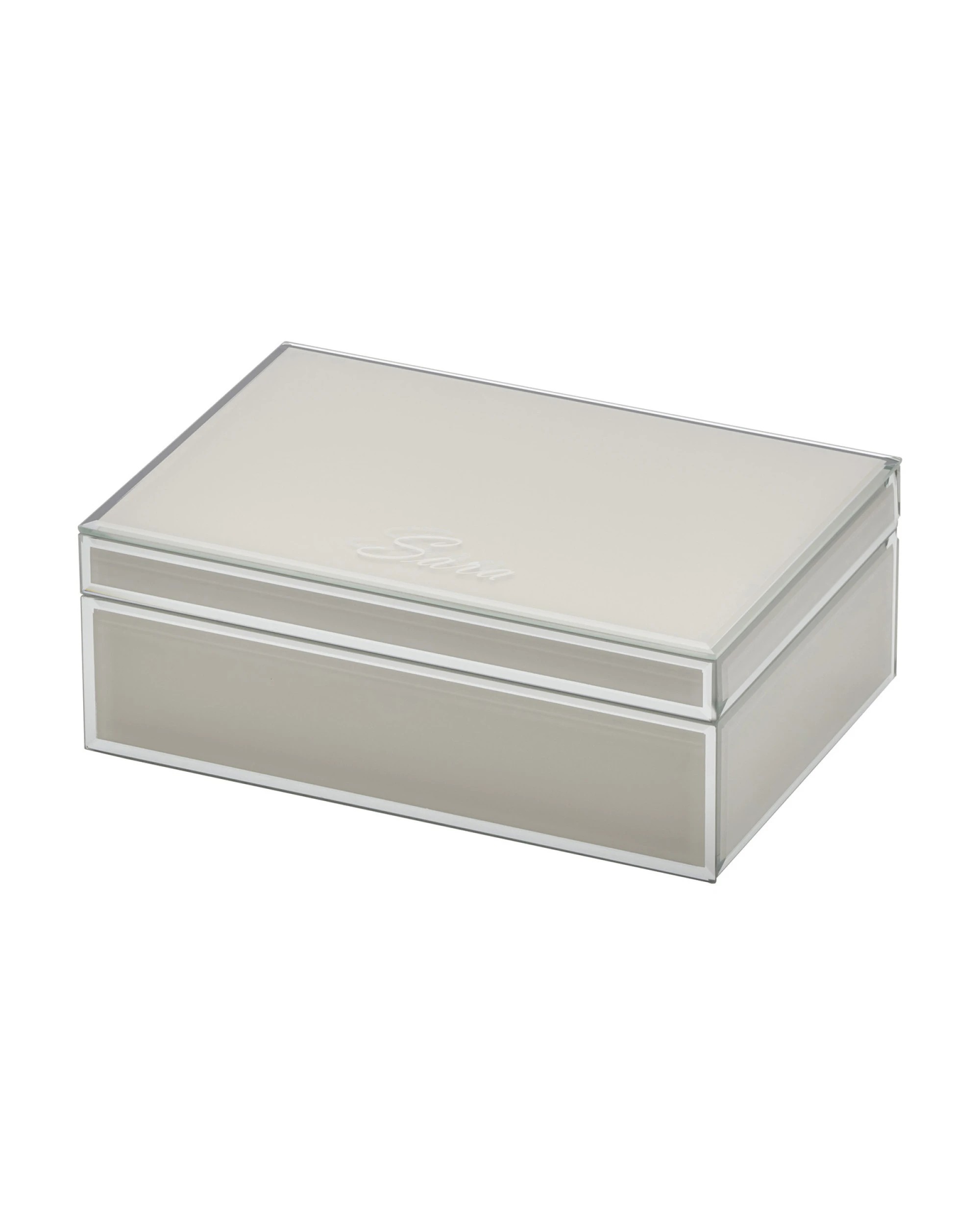 5 One Six Eight London Sara Jewellery Box - Cloud Grey - L - Grey, 5 of 6