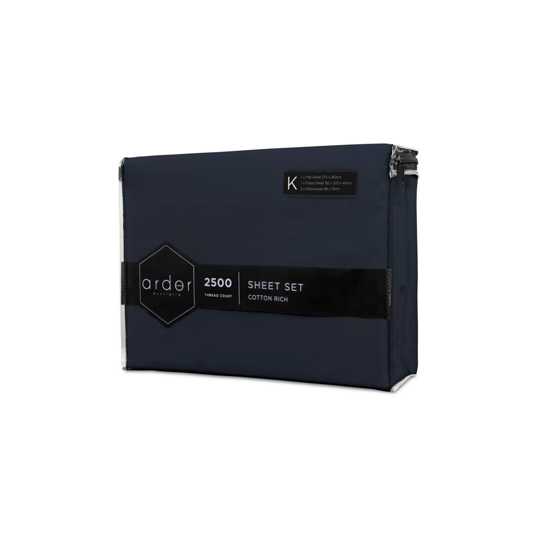 2 ARDOR Cotton Rich Sheet Set Cotton Polyester King Bed Complete Bedding
 - King Bed, 2 of 2