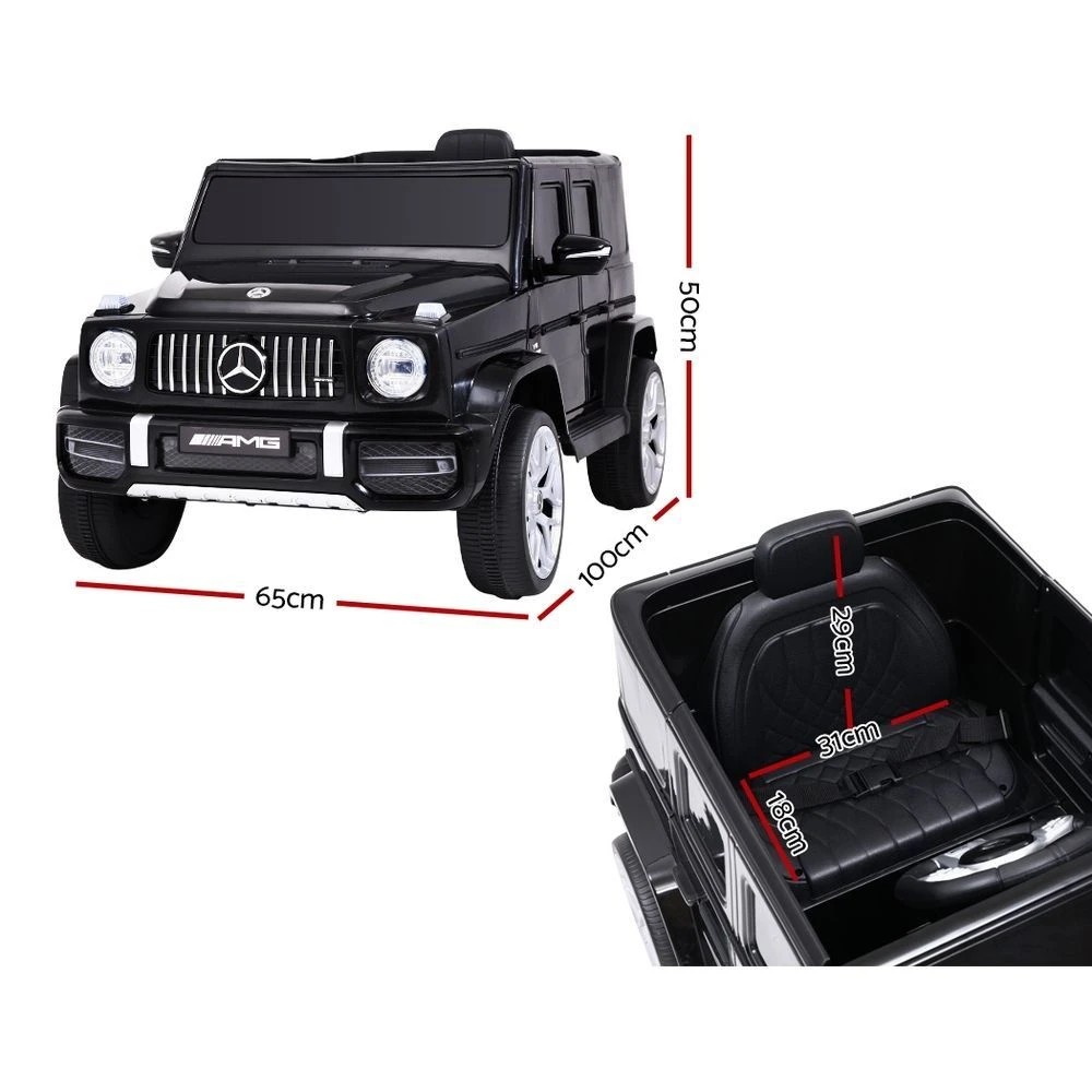 2 Kids Electric Ride On Car AMG G63 Toy Cars 12V - Black, 2 of 6