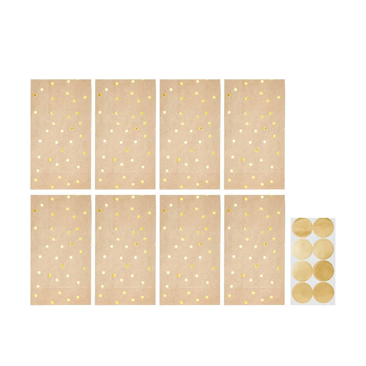 2 8 Pack Foil Polka Dot Loot Bags, 2 of 9