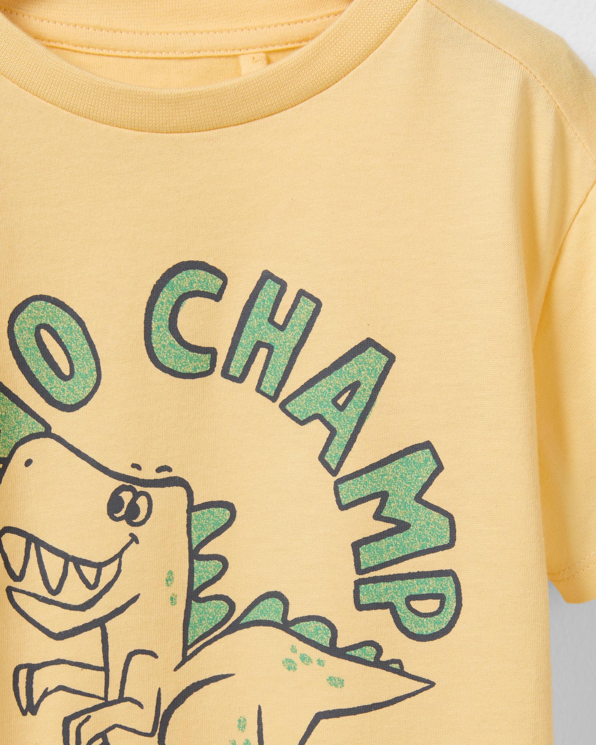 9 Chest Print T-shirt Ylw Dino, 9 of 10