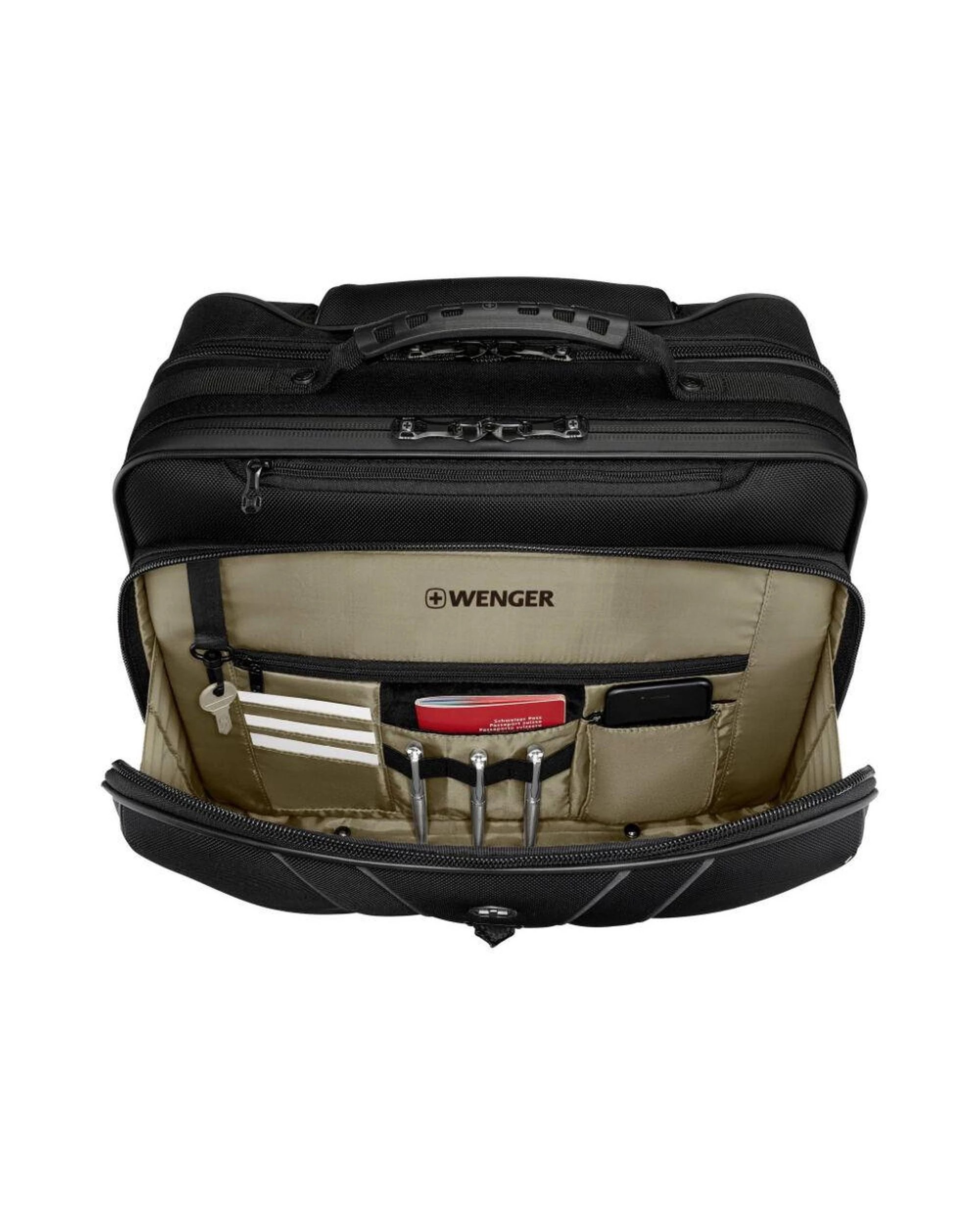 10 Wenger Legacy Black Series 15.6" Laptop Wheeled Case  Black, 10 of 10