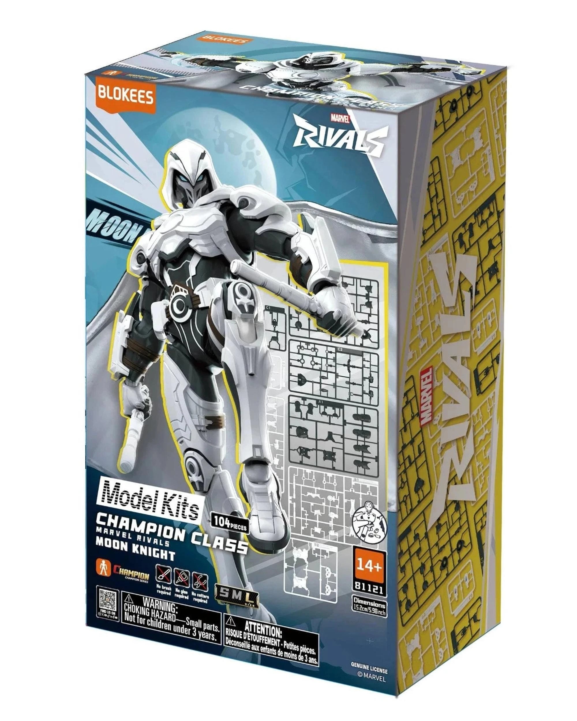 1 Blokees Marvel Rivals Champion Class 10 Moon Knight Model Kit, 1 of 4