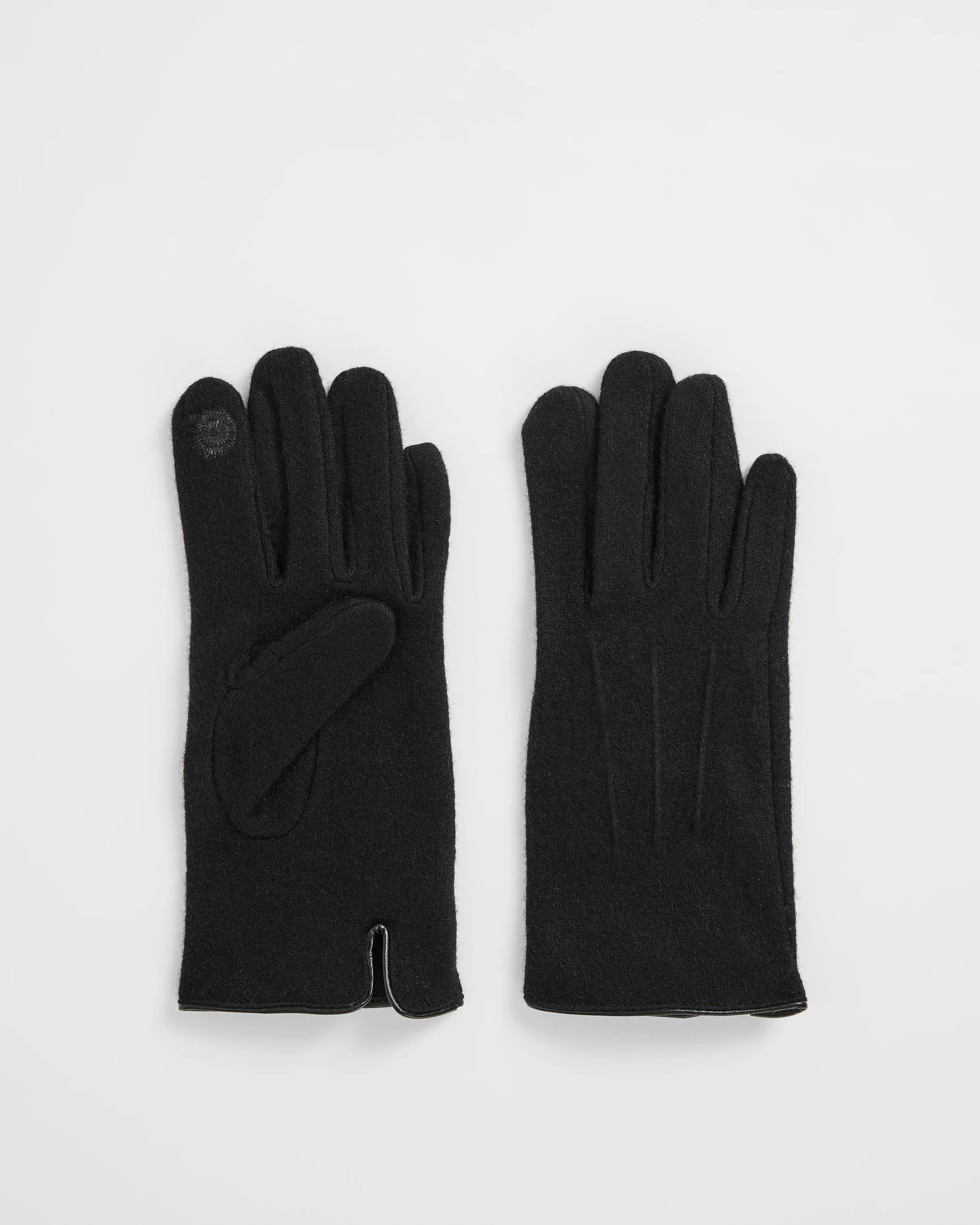 1 Target Woman Wool Blend Gloves BLACK, 1 of 1