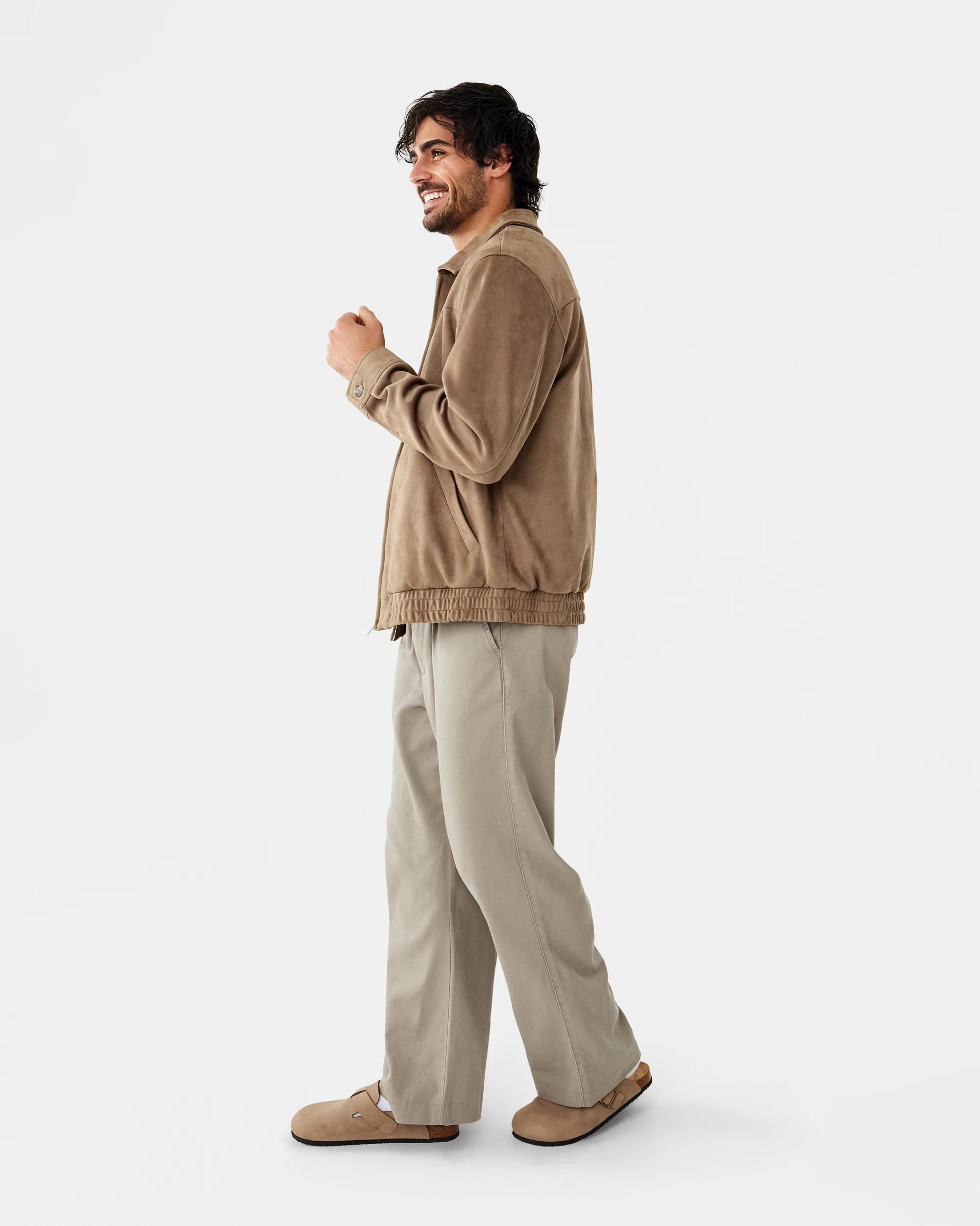 4 Suedette Bomber Jacket Brn Clay, 4 of 10