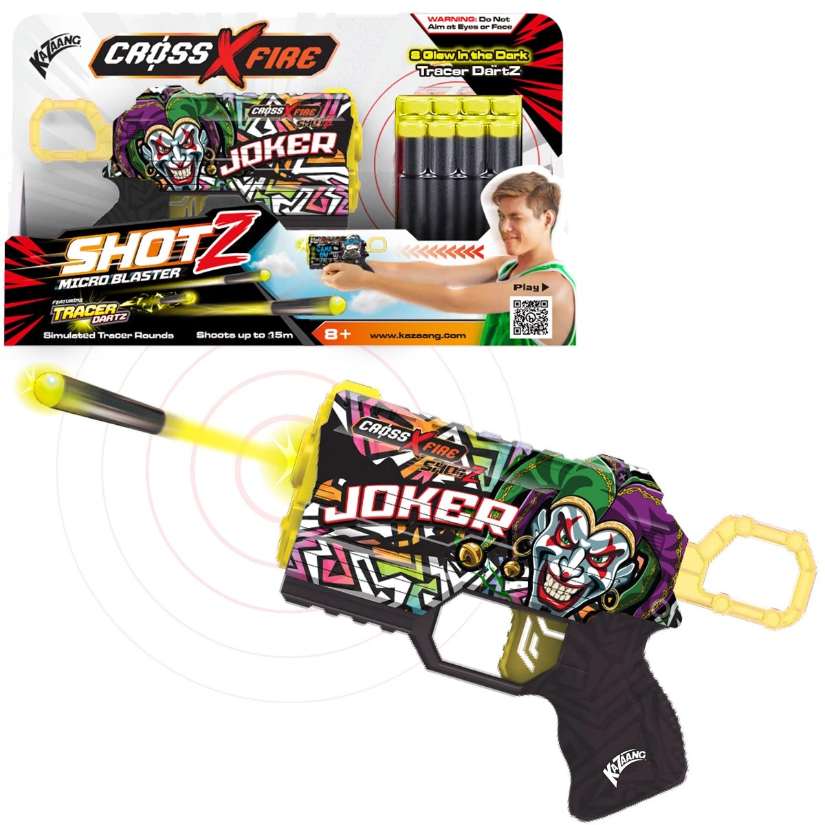 1 Kazaang CrossXFire Shotz - Mini Blaster - The Joker, 1 of 3