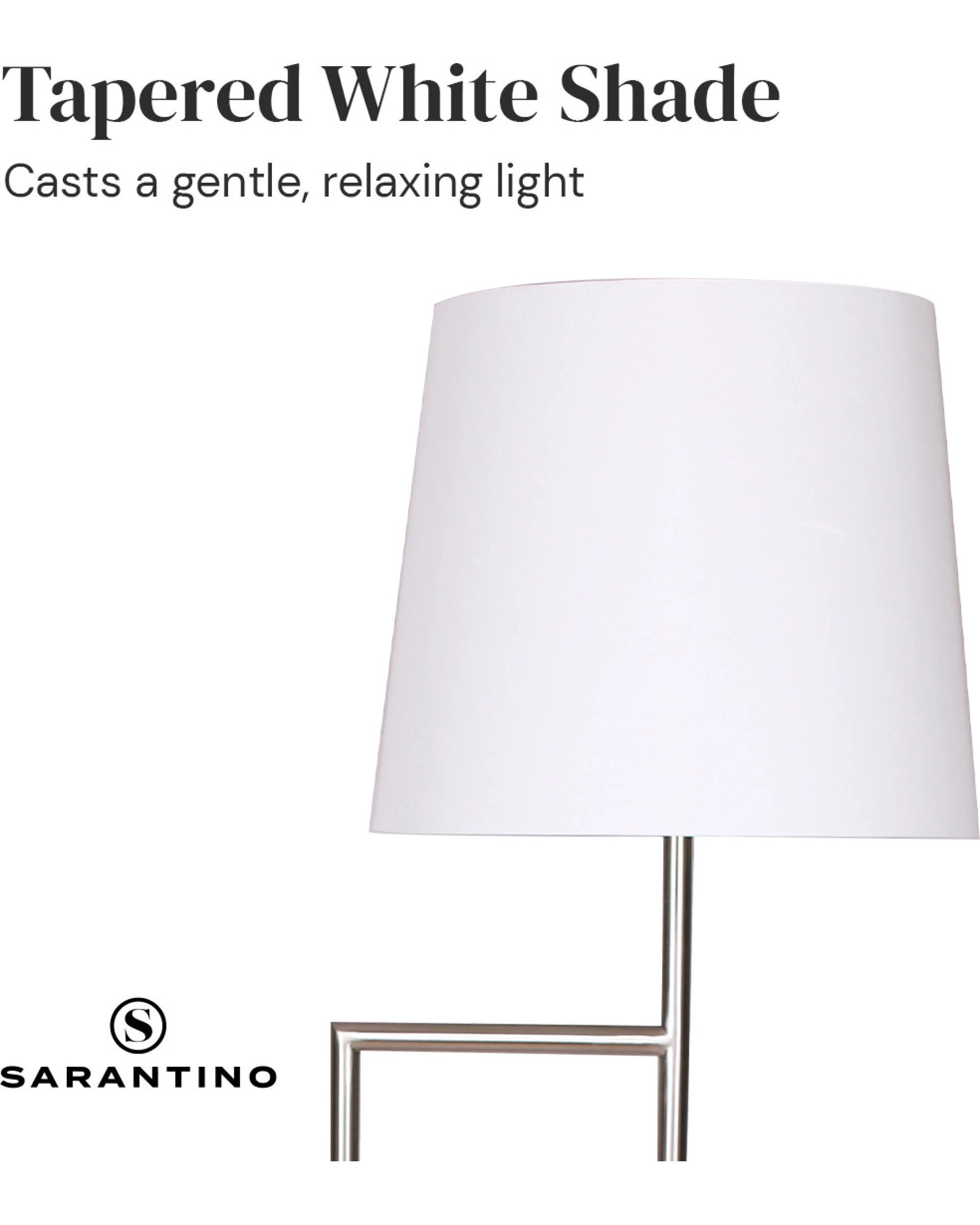 3 Sarantino Nickel Metal Arc Floor Lamp, 3 of 3