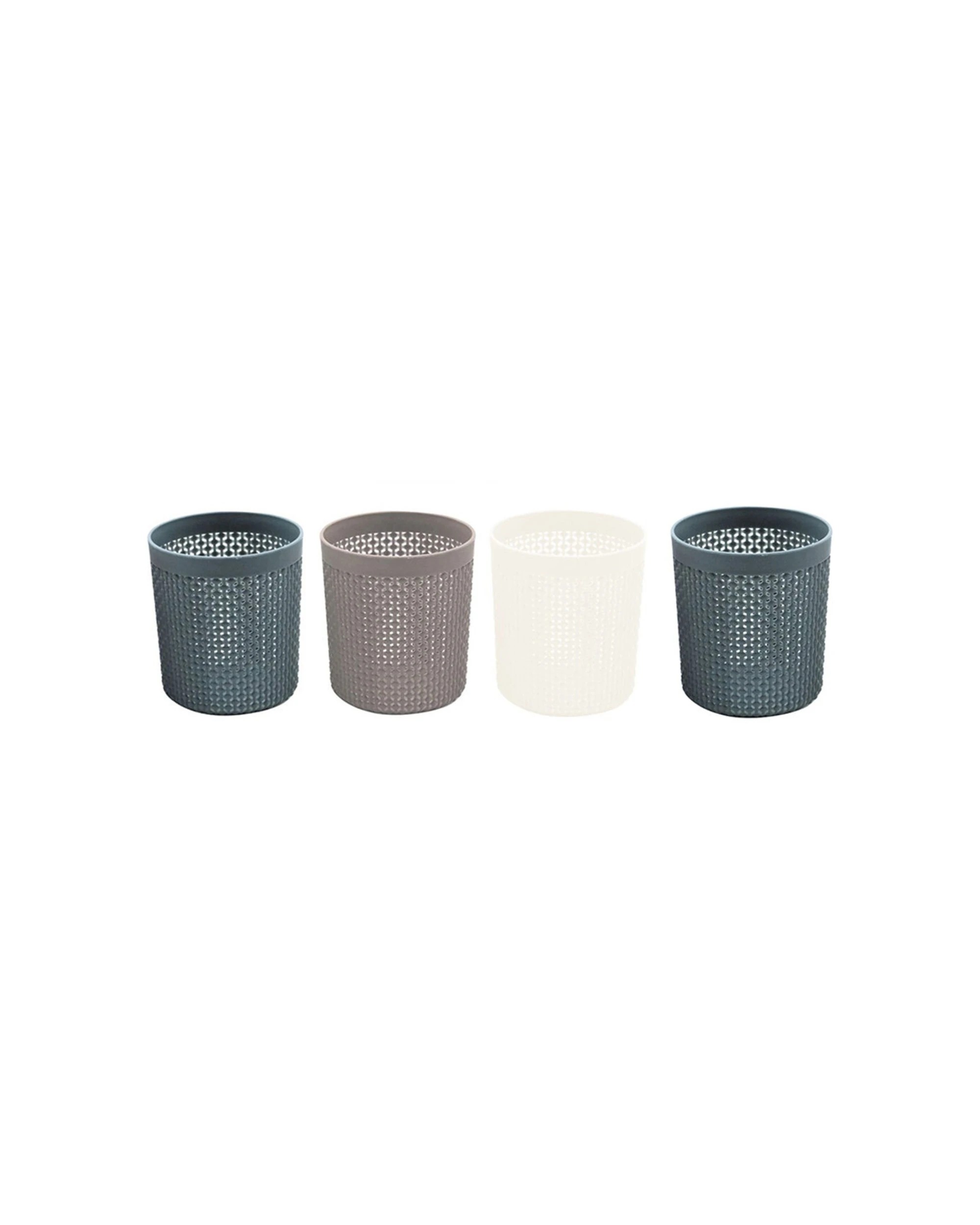 1 Boxsweden 4PK Boston Basket Round Textured Design 10x11cm - Multi, 1 of 5