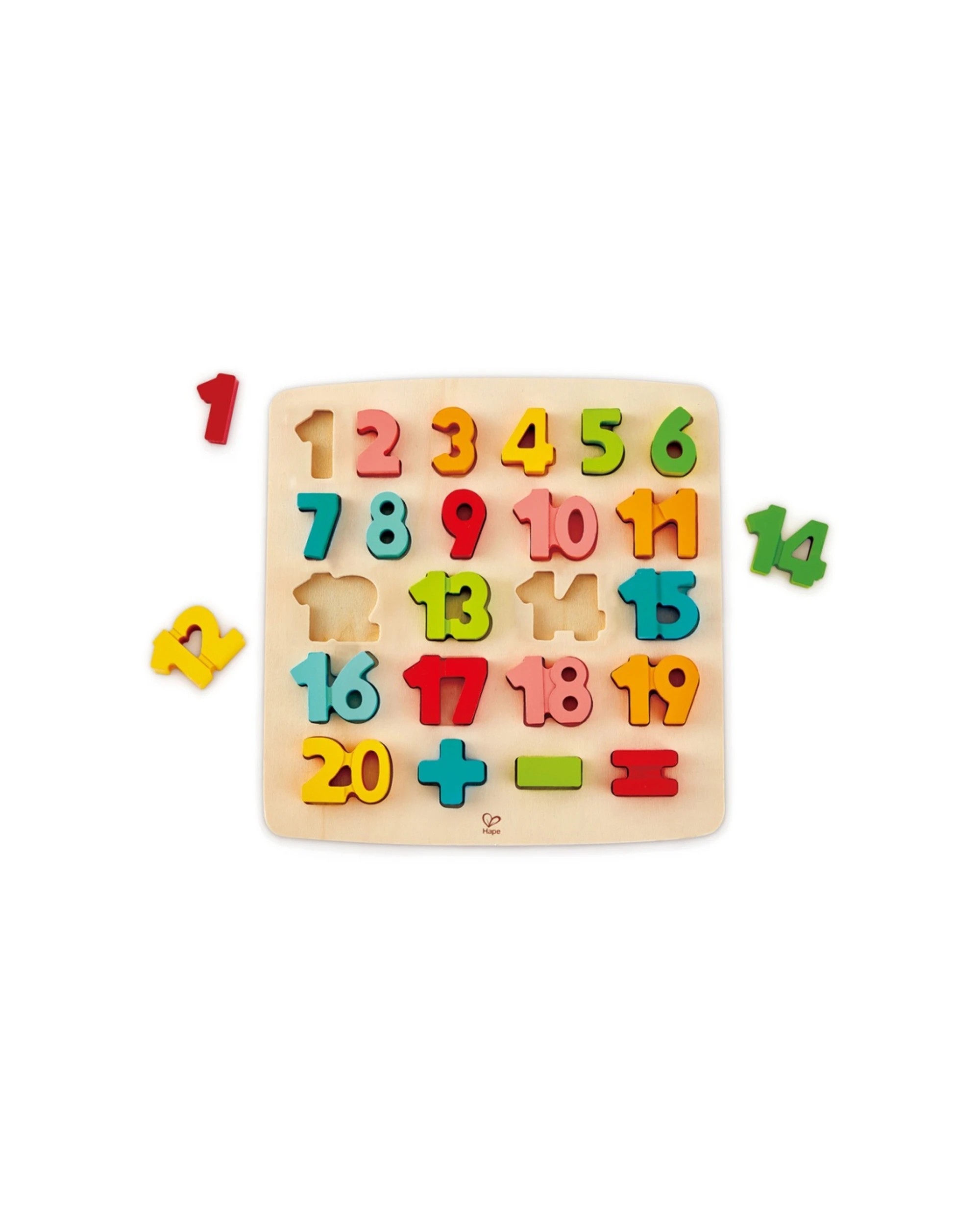 1 Hape Chunky Number Math Puzzle Educational Toy For Kids - Multi, 1 of 5