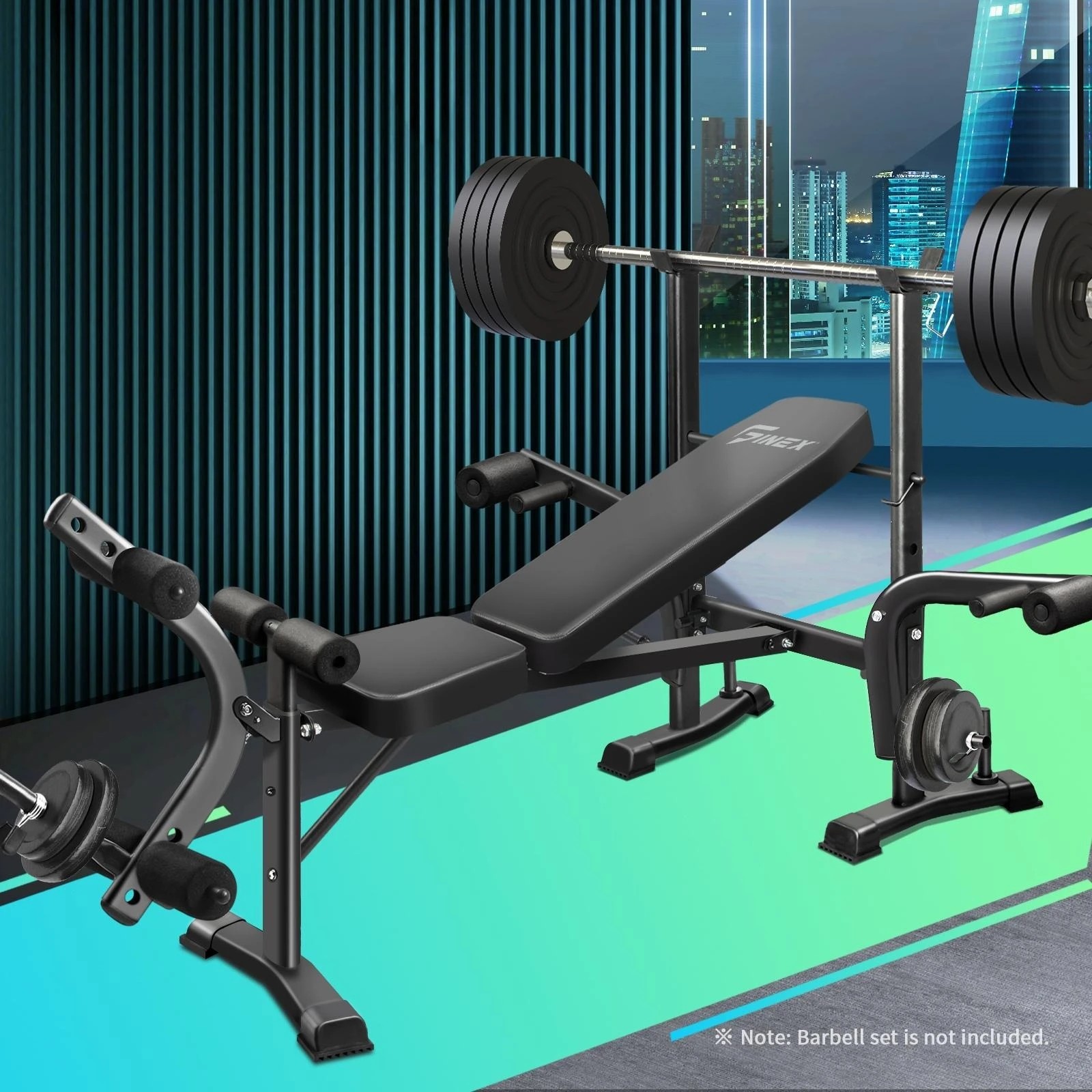 3 Finex Weight Bench Press 8 In 1 Multi-Station - Black, 3 of 8