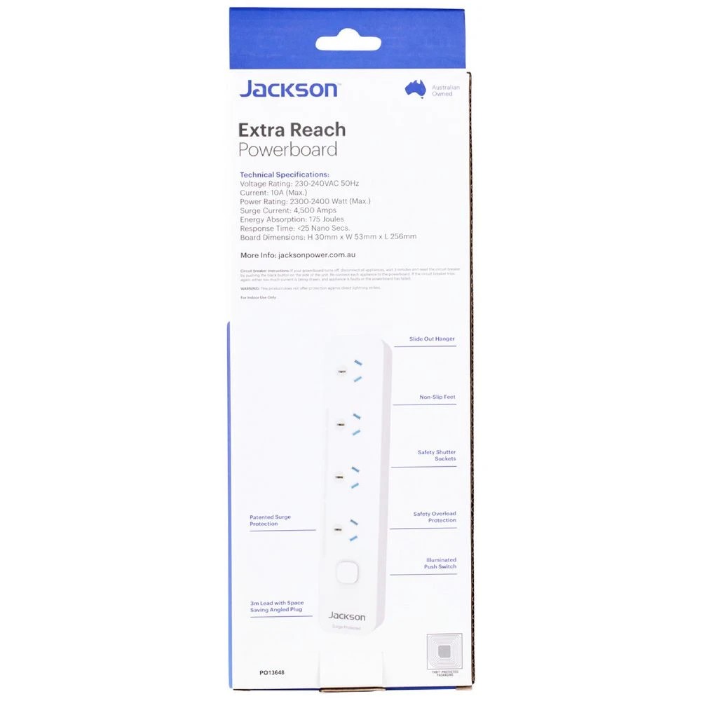 5 Jackson 4 Way 3m Surge Protected Powerboard, 5 of 5