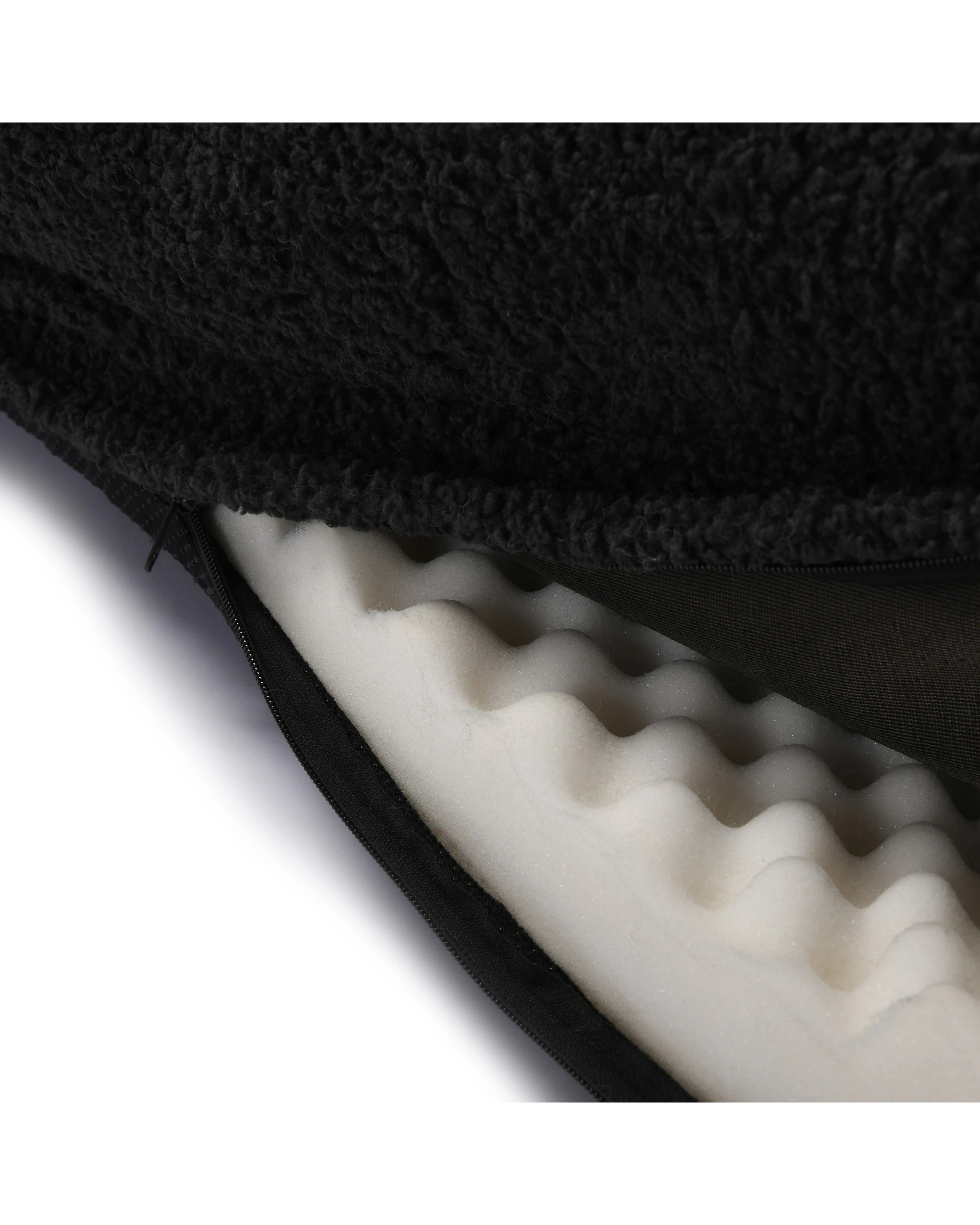 8 Charlie's Teddy Fleece Orthopedic Memory Foam Sofa Dog Bed with Bolster Large - Charcoal, 8 of 9