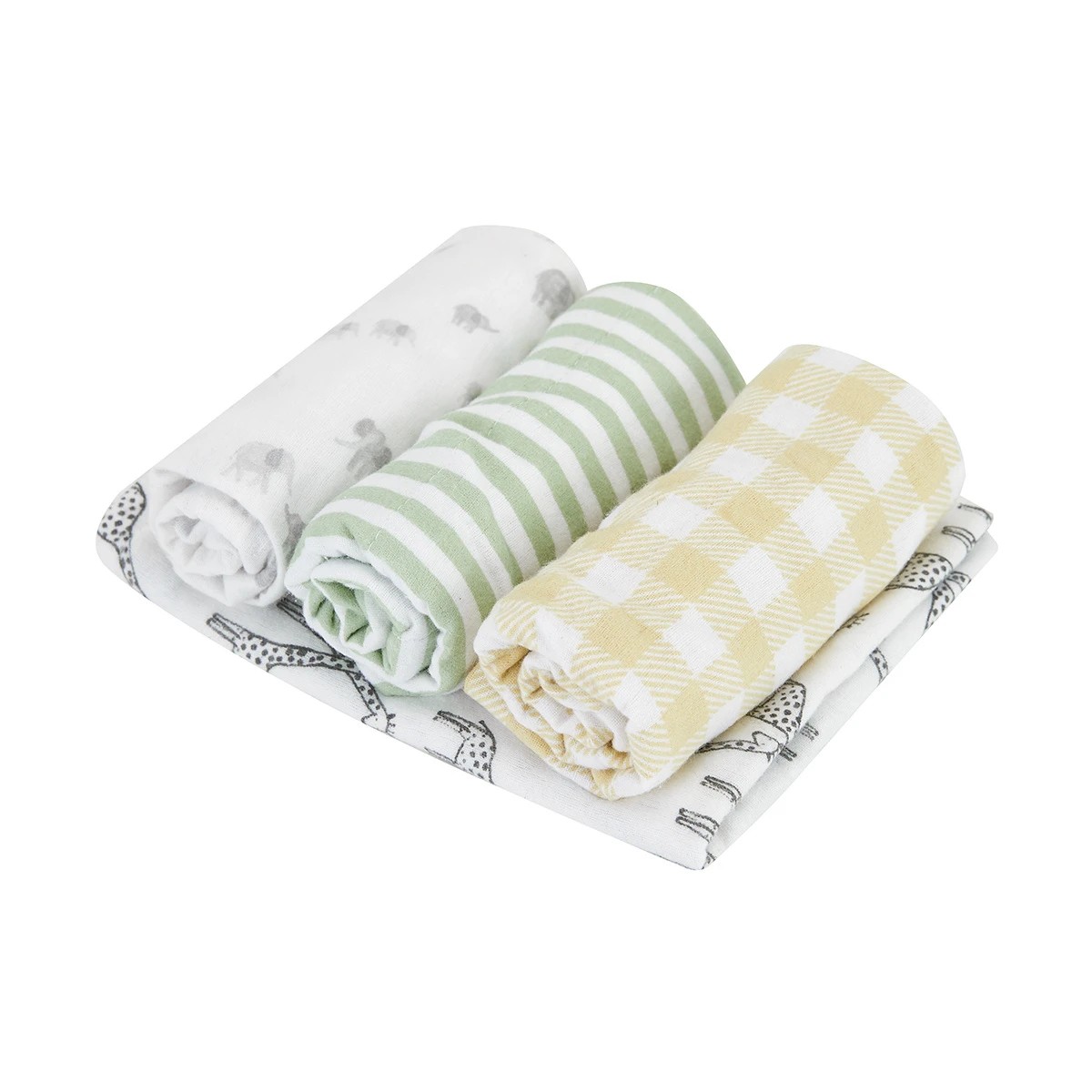 2 4 Pack Organic Cotton Burping Cloths, 2 of 8