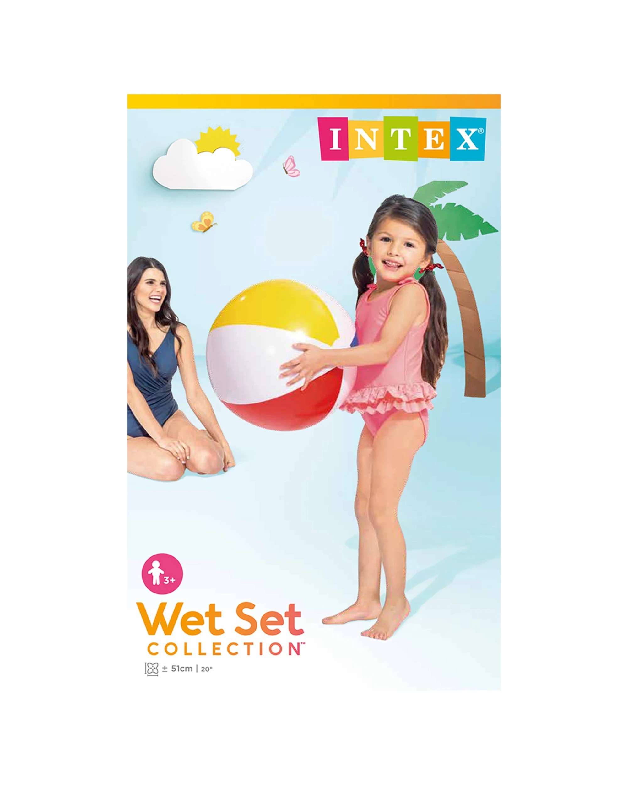 4 Intex Inflatable Glossy Vinyl Panel Ball Swim Toy - Multi, 4 of 4