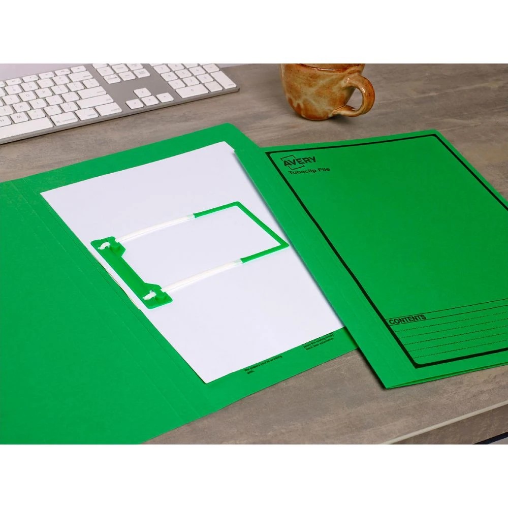 2 Avery Foolscap Tubeclip File Green, 2 of 6