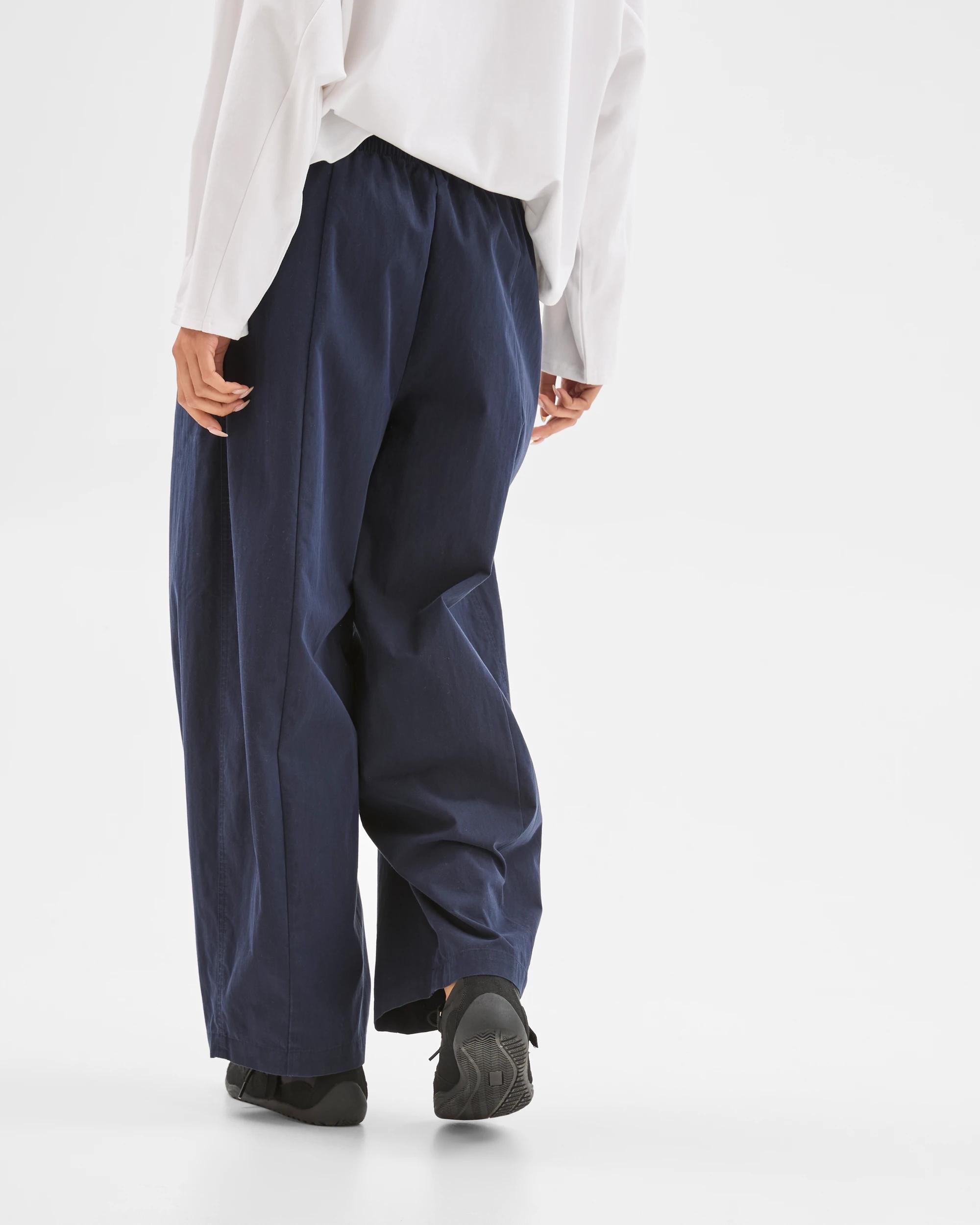 4 Lily Loves Australian Cotton Blend Pull On Pleat Pants DEEP NAVY, 4 of 5