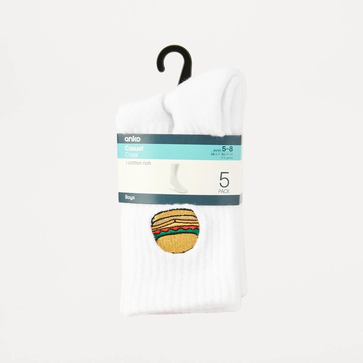 3 5 Pack Crew Socks STREET FOOD, 3 of 3