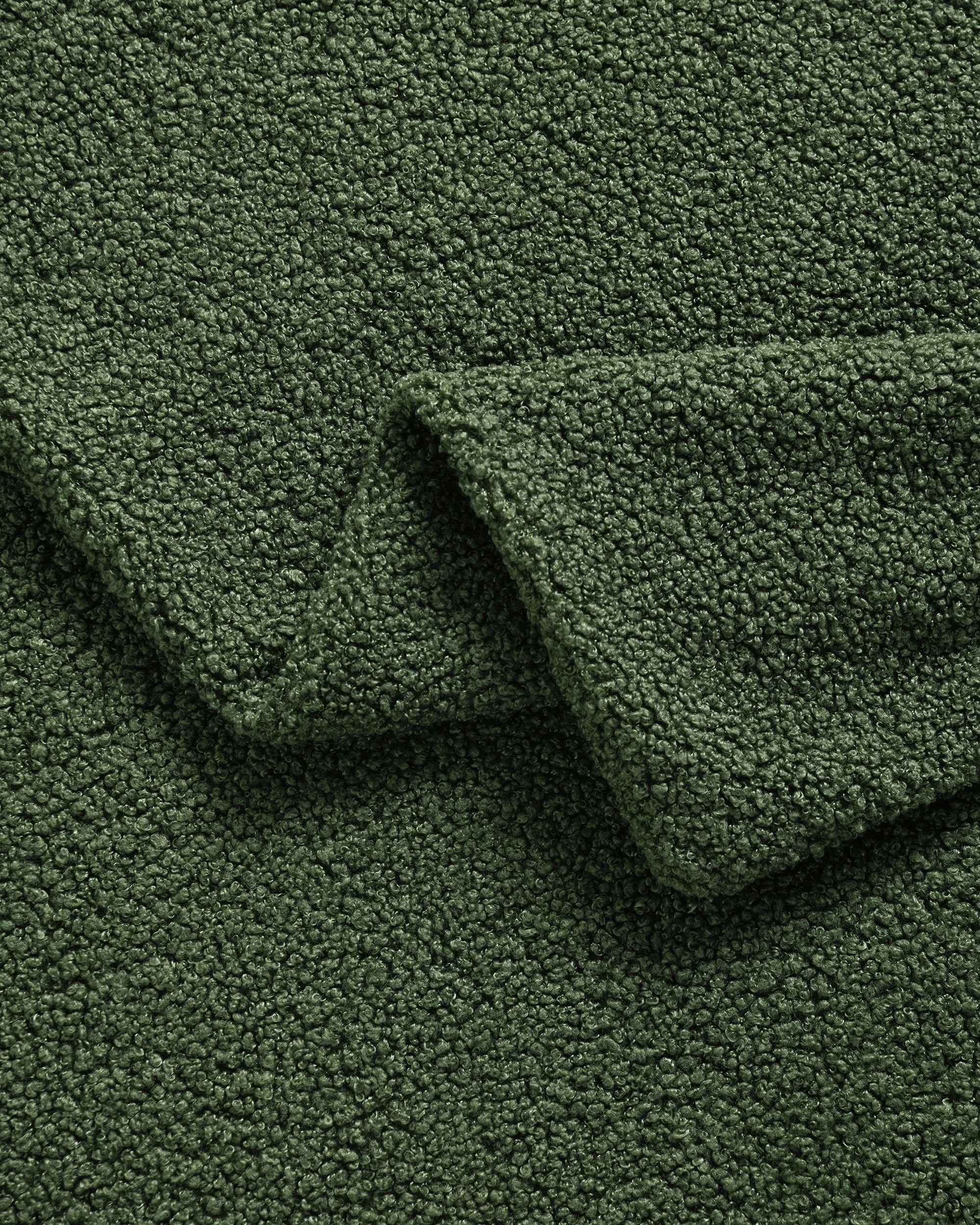 3 Dreamaker Otis Teddy Fleece Double-Sided Throw 130x160cm - Moss Green, 3 of 6