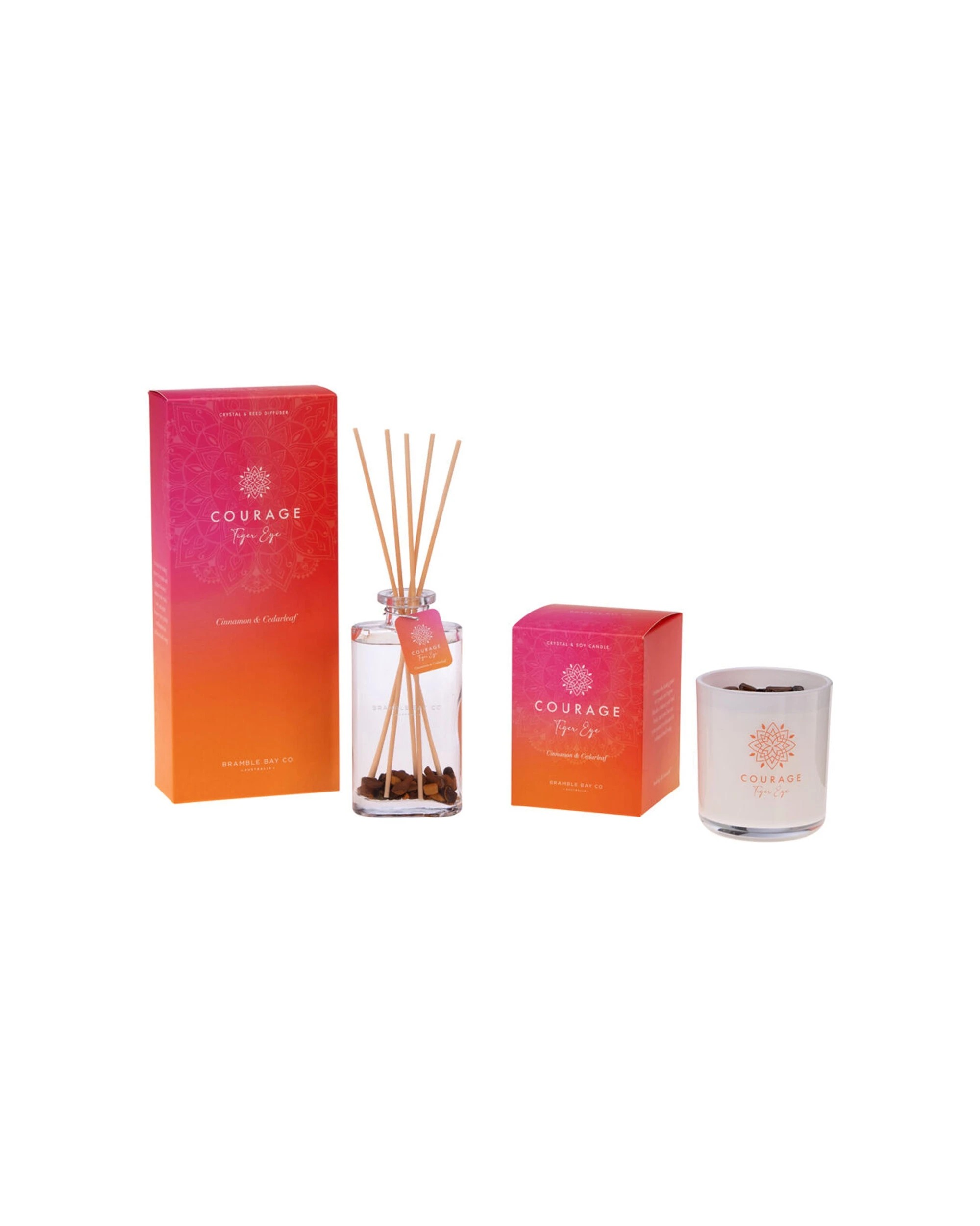 3 Bramble Bay Diffuser Crystal Boho Courage Tiger Eye Scented Home Fragrance 150ml - Clear, 3 of 3