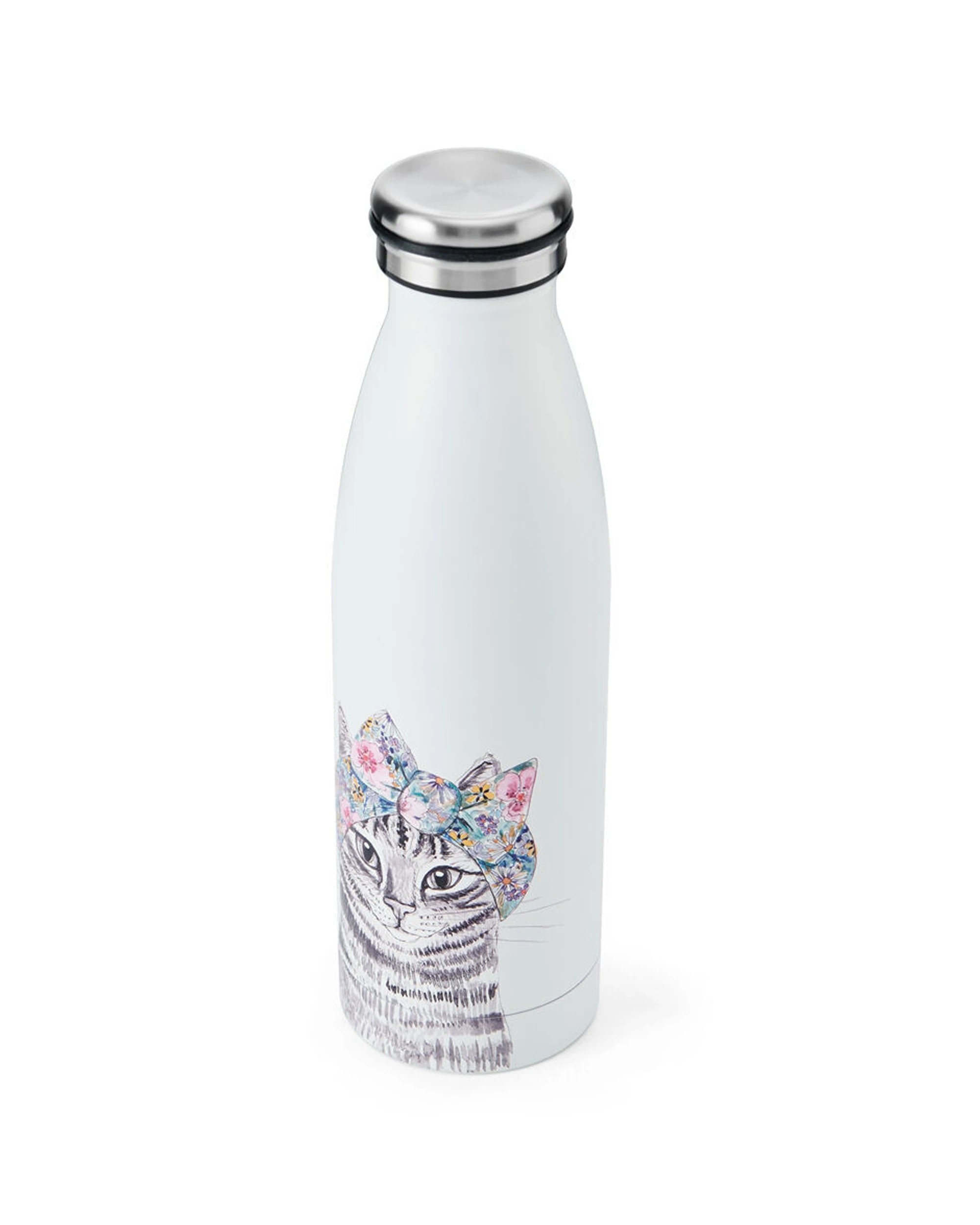 3 Mikasa 2PK Cat Themed Sleeved Insulated Water Bottle Vacuum Insulated 500mL - White, 3 of 5