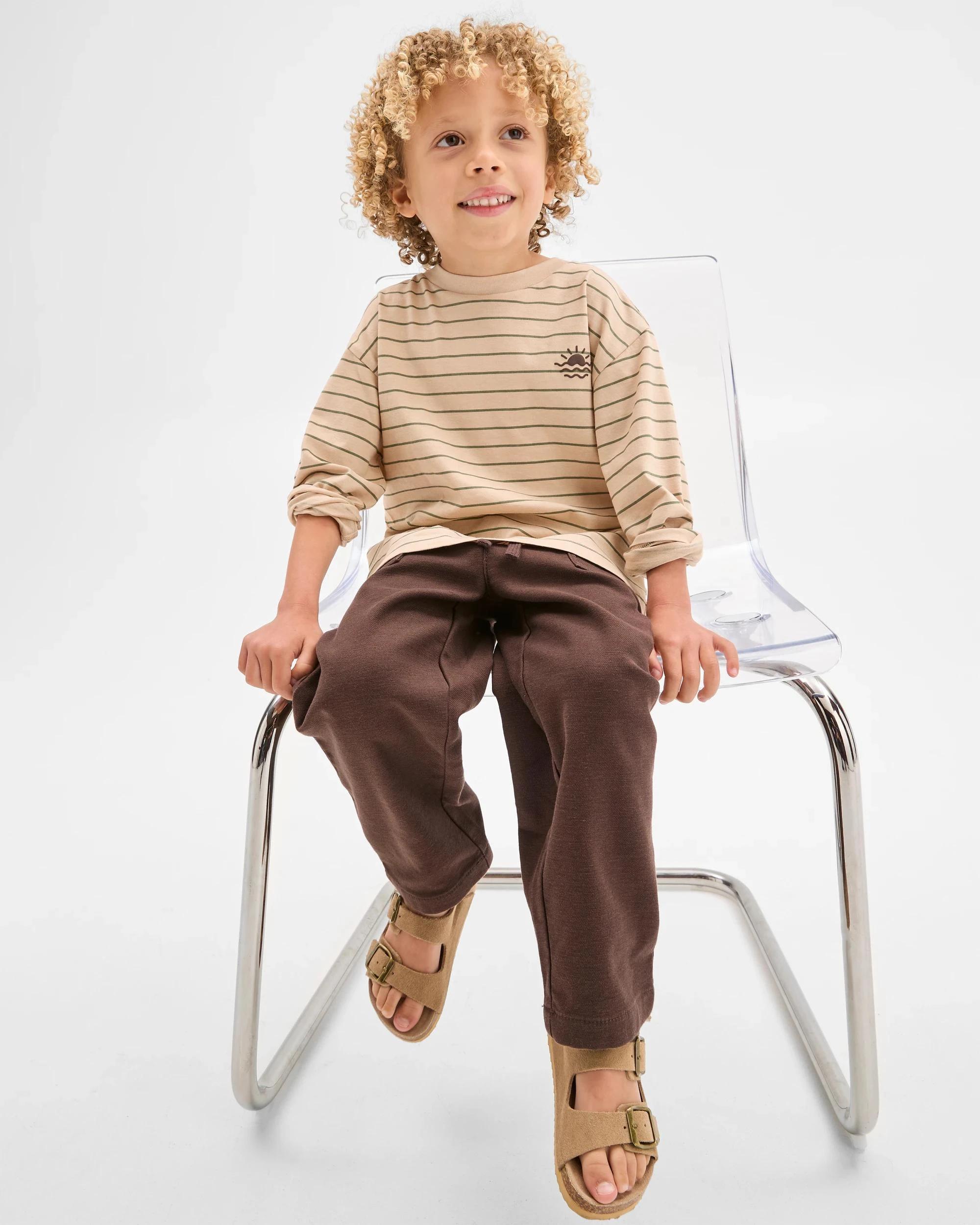 3 Target Kids Australian Cotton Blend Everyday Pants BROWN, 3 of 6