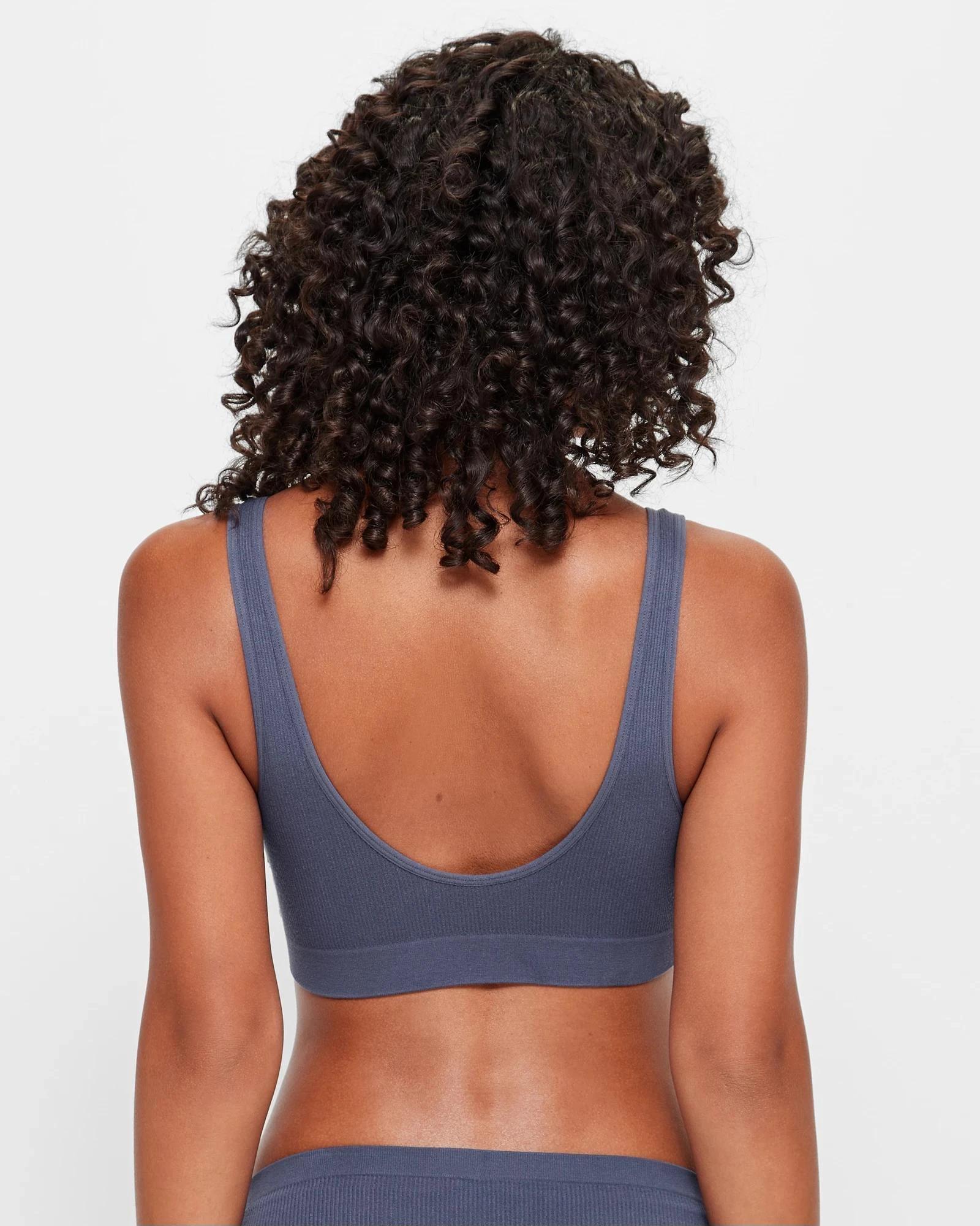 4 Target Bamboo Rib Plunge Crop Top NIGHTSHADOW BLUE, 4 of 4
