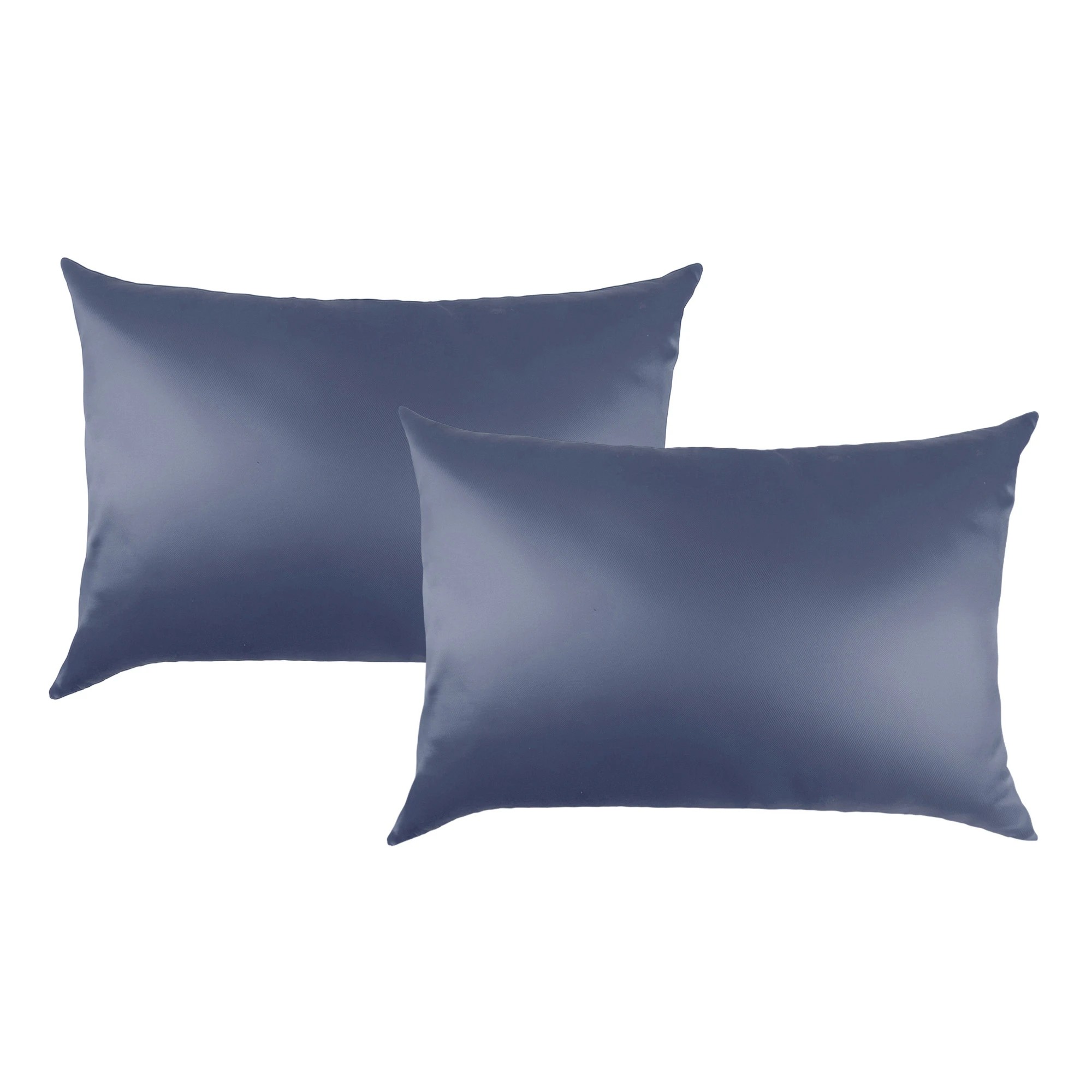 2 Royal Comfort Mulberry Soft Silk Luxurious Hypoallergenic Pillowcase Twin Pack - Blue, 2 of 10