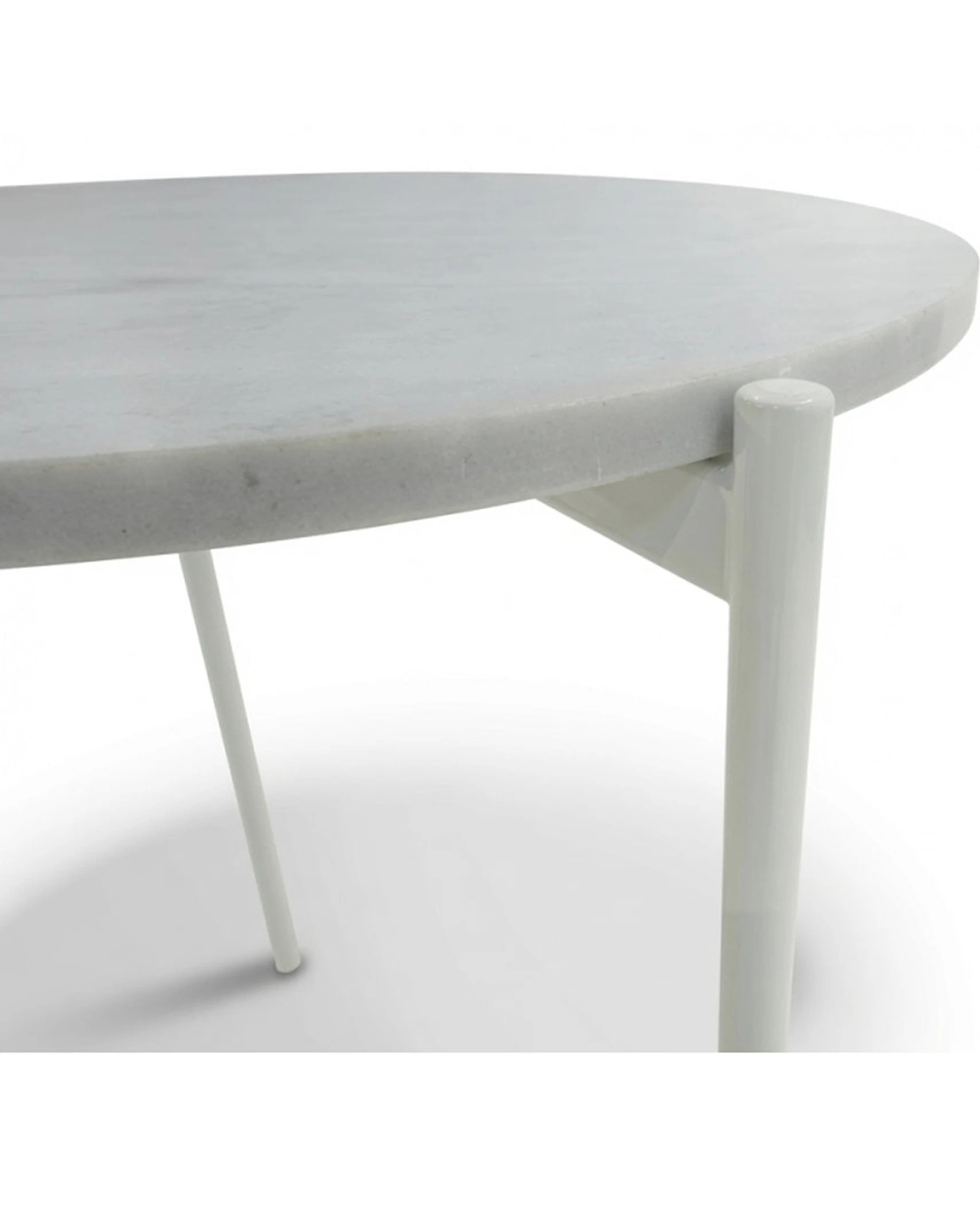 3 Codu Solis Side Table Marble Top 60x50x50cm - White, 3 of 8